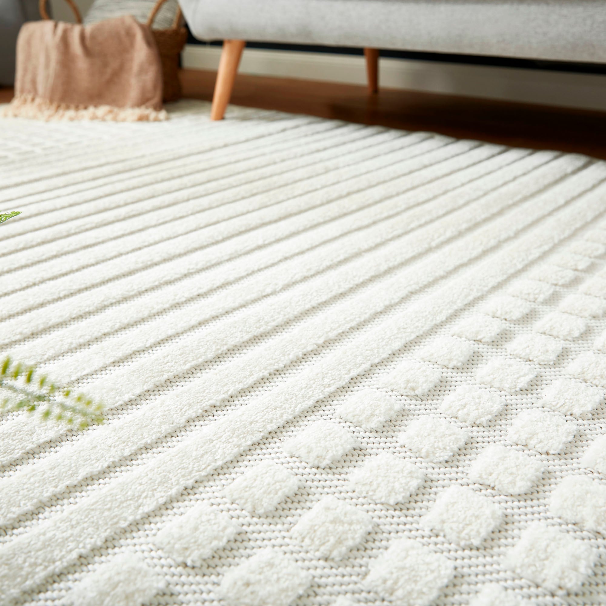 Andiamo Teppich »La Rochelle« rechteckig 7 mm Höhe Boho-Skandinavischer Stil, Hoch-Tief Effekt, modern, Wohnzimmer