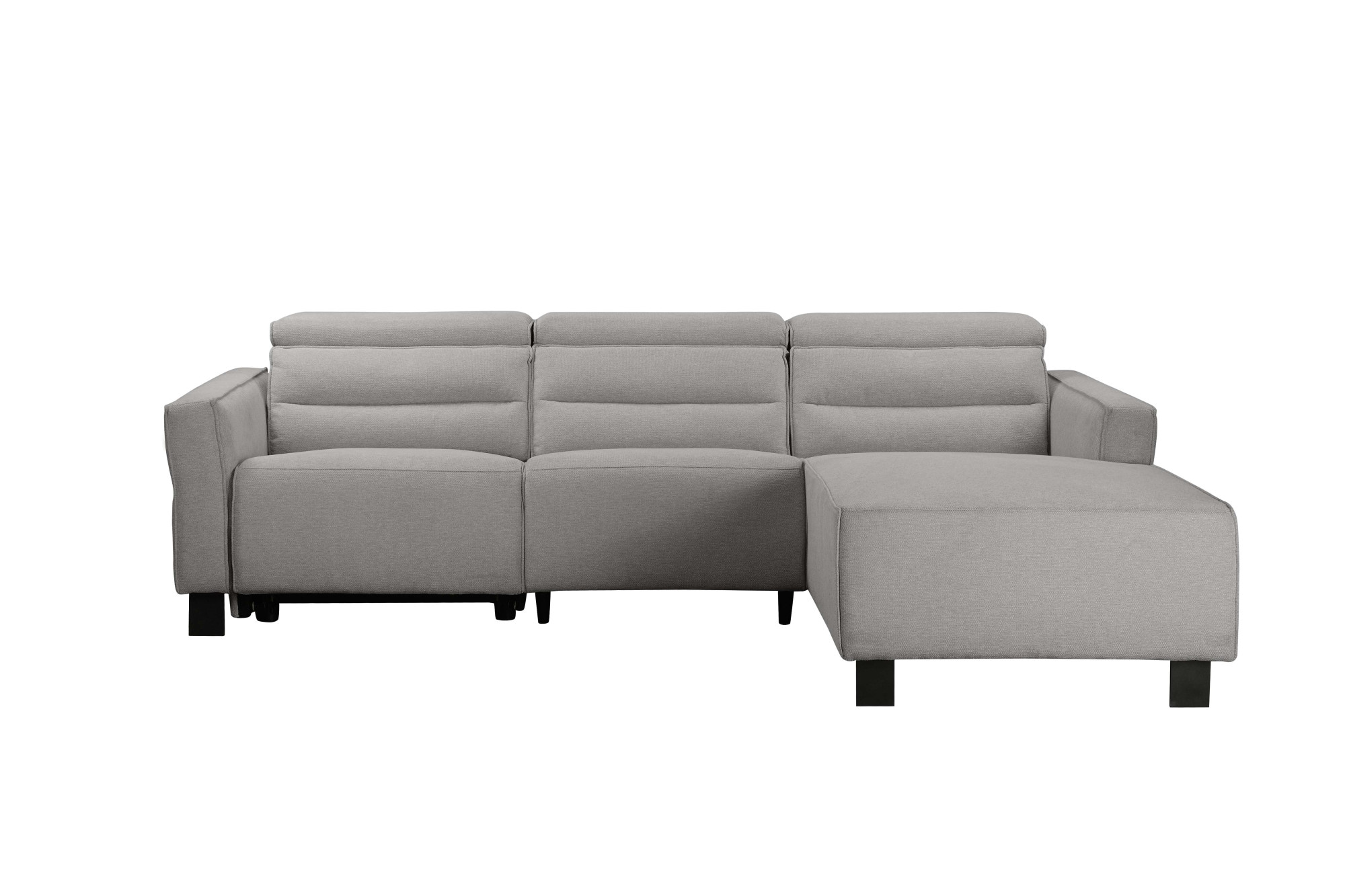 GOODproduct Canapé d'angle »CARPARI Webstoff,L-Form,224 cm, man./elektr. Relaxfunktion« USB A/C et réglage de la tête