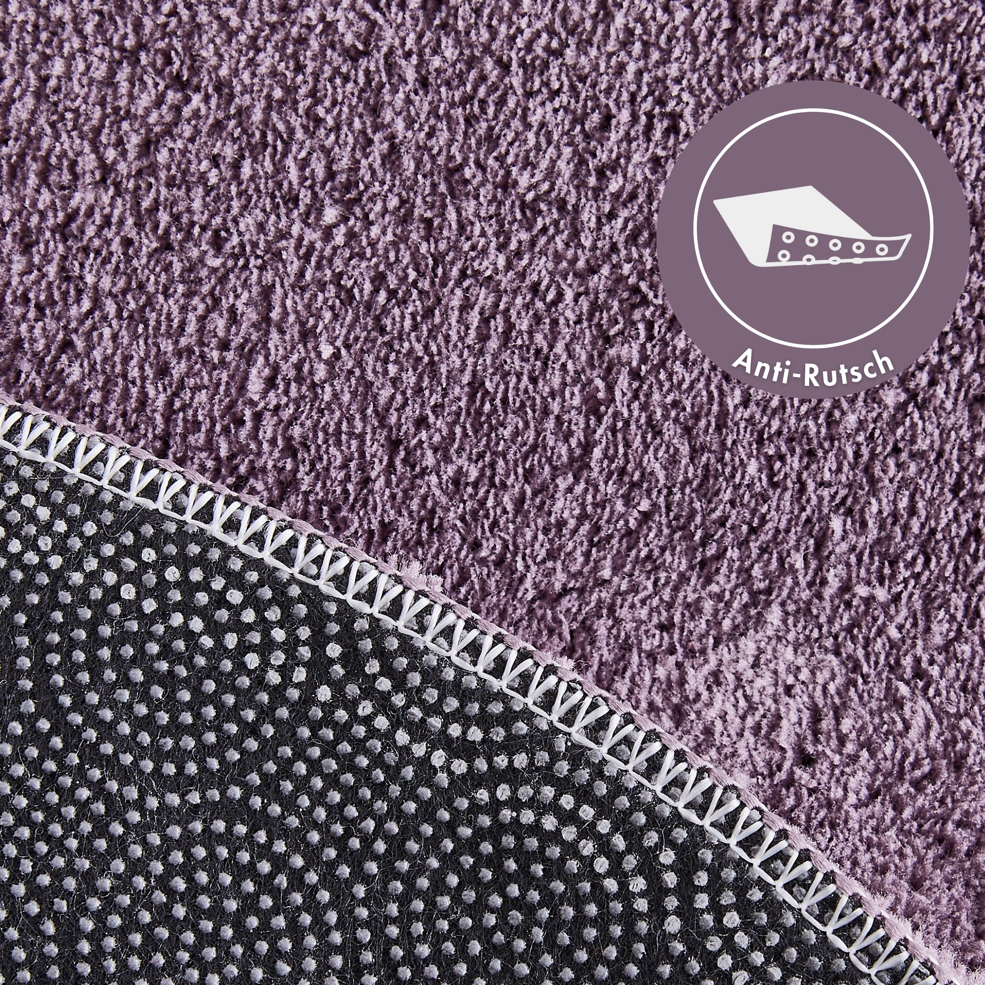 Andiamo Badematte »Arezzo« Höhe 16 mm rutschhemmend beschichtet fussbodenheizungsgeeignet | schnell trocknend Uni Farben, weich & kuschelig, auch in rund und als 2er Set erhältlich