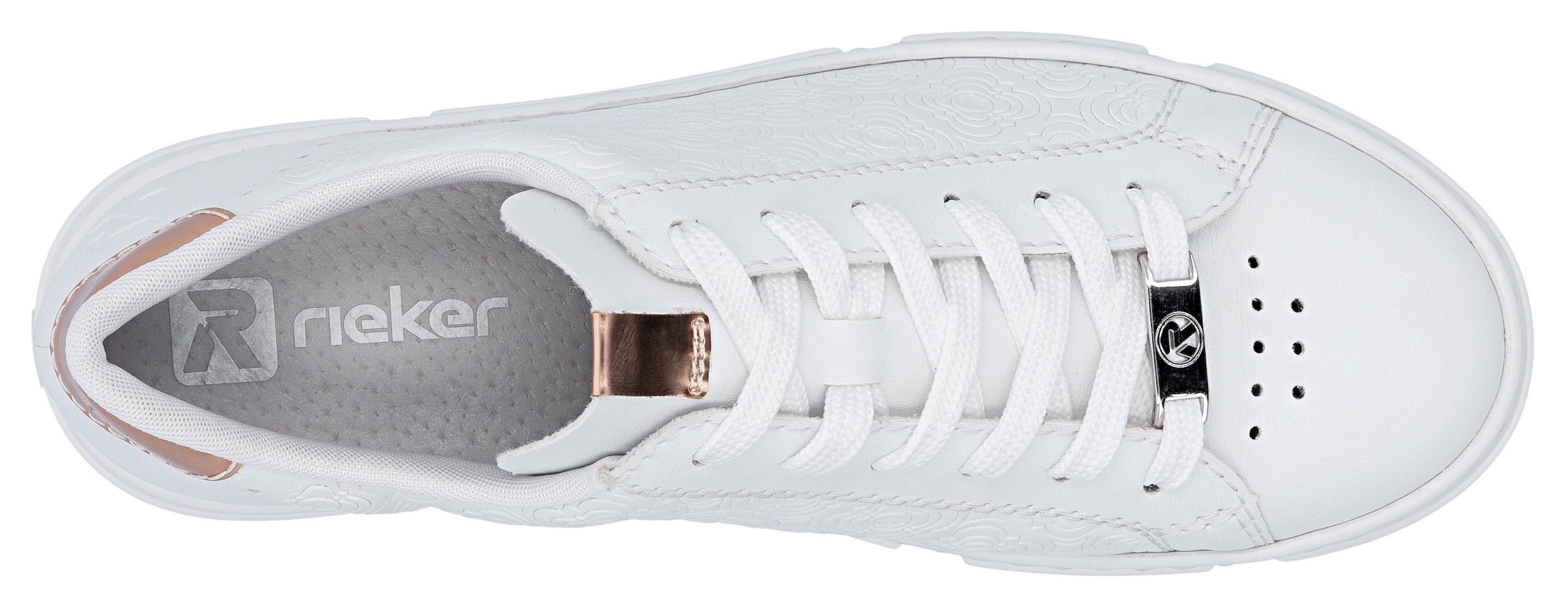 Rieker Baskets à plateforme  mit metallicfarbenen Akzenten, Freizeitschuh, Halbschuh, Schnürschuh
