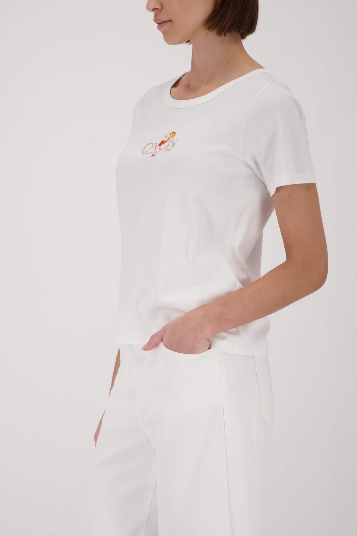 Monari T-Shirt »cincin« Regular fit mit Strasssteinen