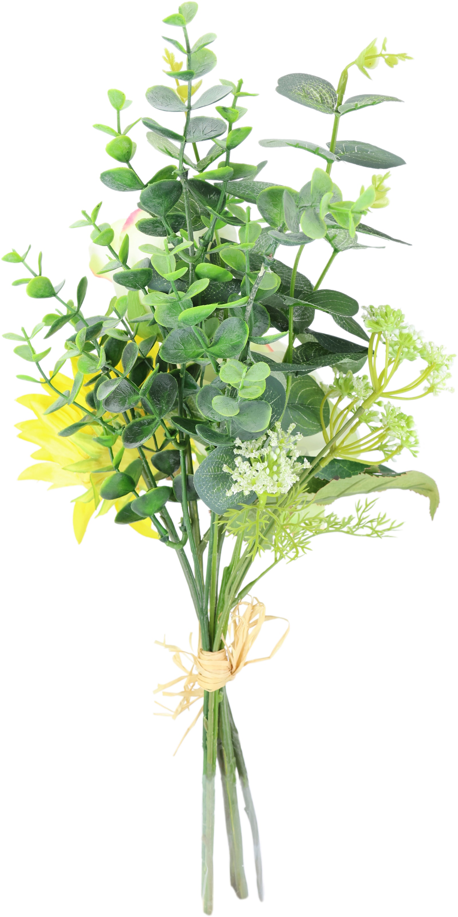 I.GE.A. Kunstblume »Bouquet Rosen/Sonnenblume« Künstlicher Strauss Blume Blumenbouquet Blumenstrauss Rosenstrauss