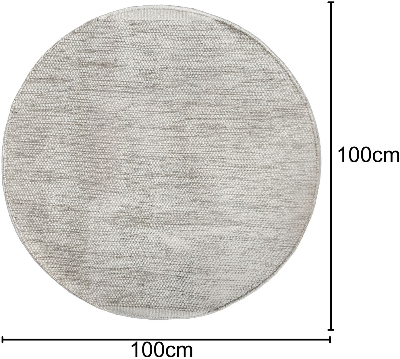 Myflair Möbel & Accessoires Tapis en laine »WOOLY DREAM« Rond 10 mm Höhe handgewebter Wendeteppich, meliert, reine Wolle, Wohnzimmer