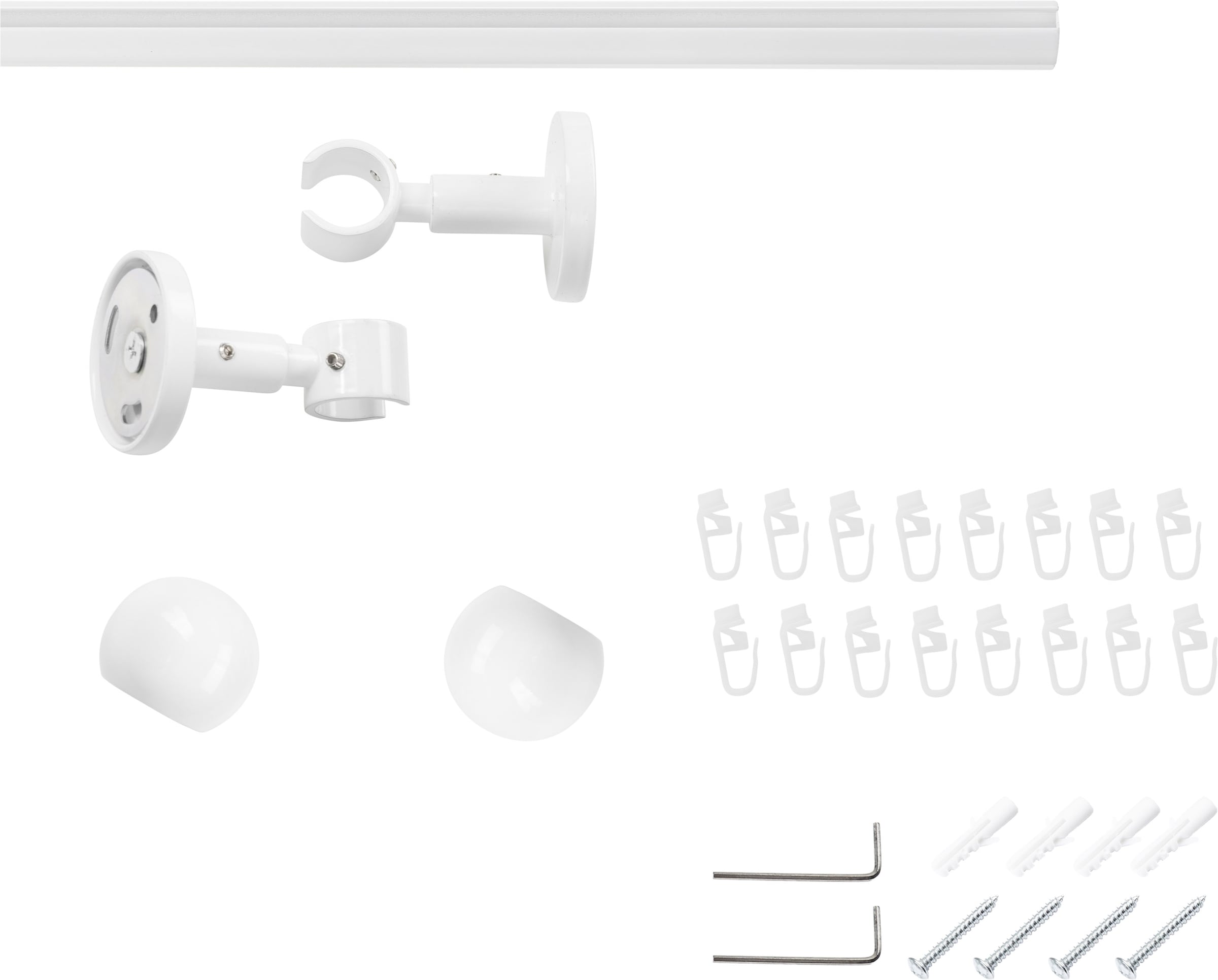 SN DECO GROUP Tringle à rideaux »Gardinenstange Innenlauf Strassburg Ø 19 mm, 1-läufig, Fixmass« Ø 19 mm Fixmass;kürzbar