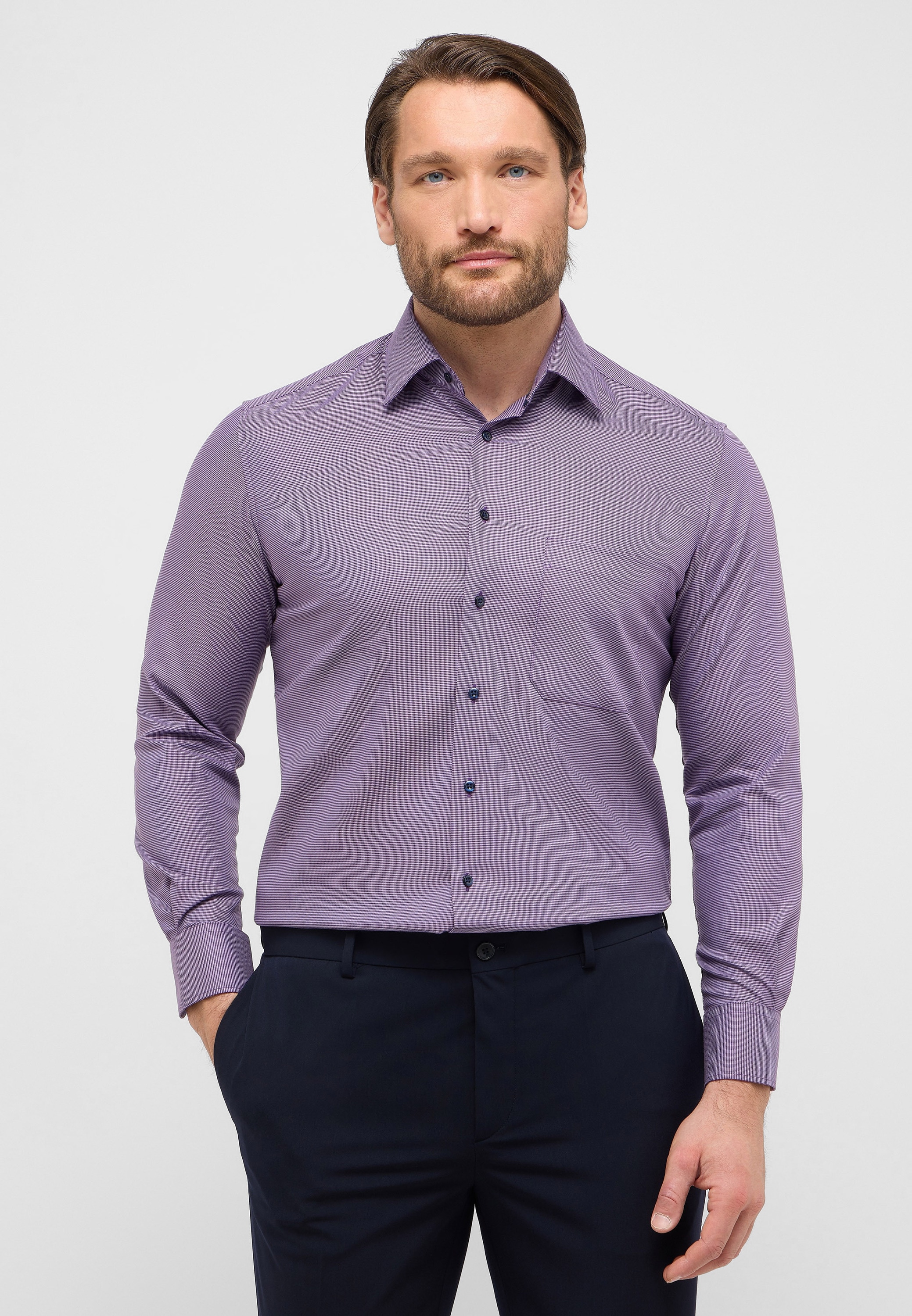 Eterna Langarmhemd »COMFORT FIT« NON IRON (bügelfrei)