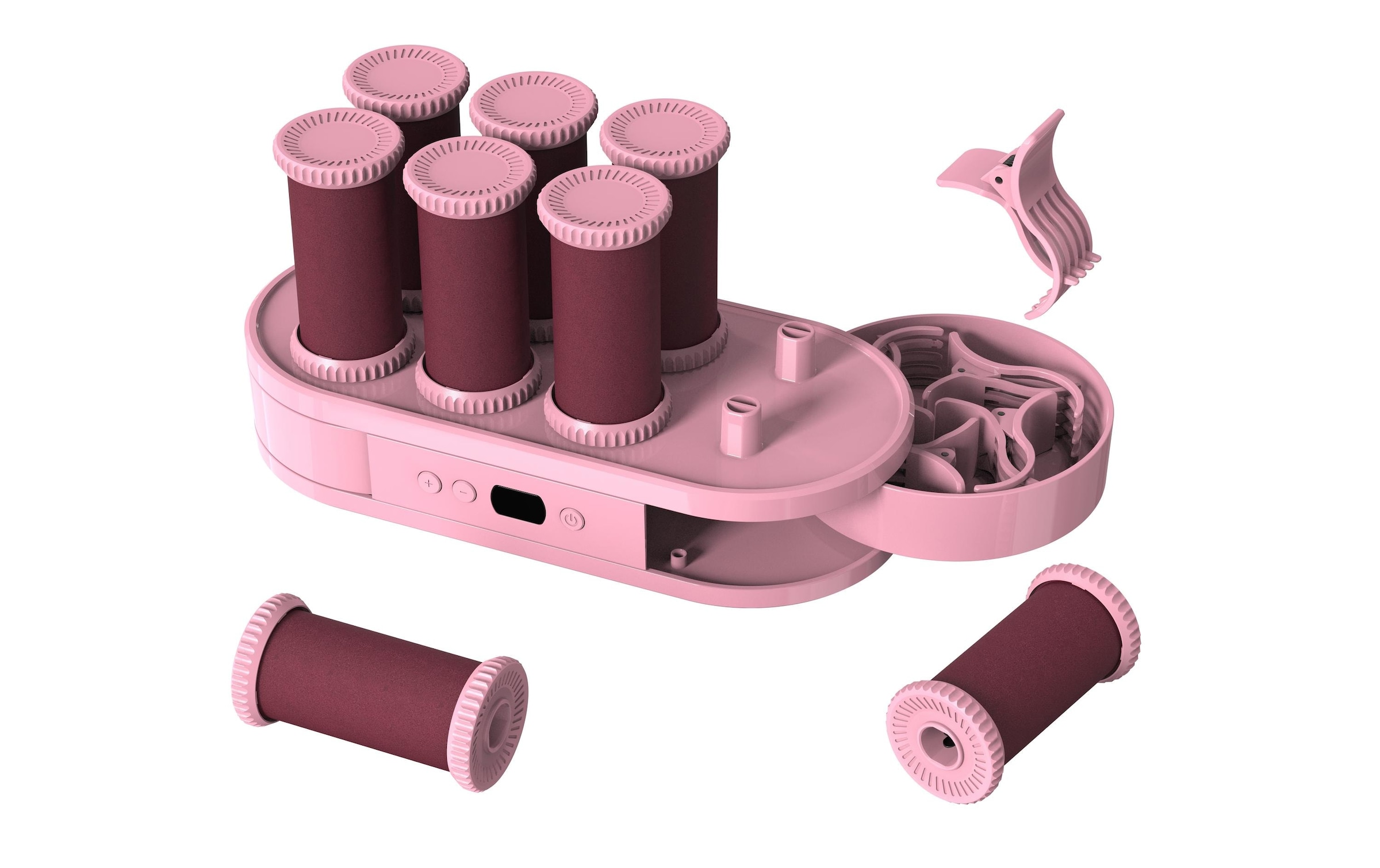 Mermade Hair Heizwickler »Hot Rollers Digital« 10 Lockenwickler Digitale Heizwickler mit 10 Keramikwicklern und 5 Temperaturstufen