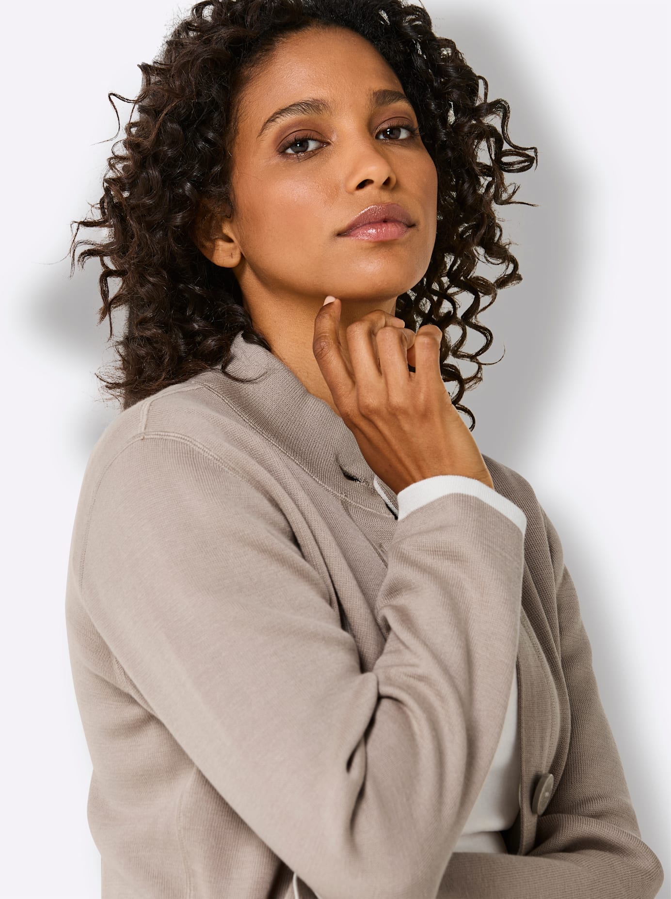 CREATION L PREMIUM Jacquardstrickjacke