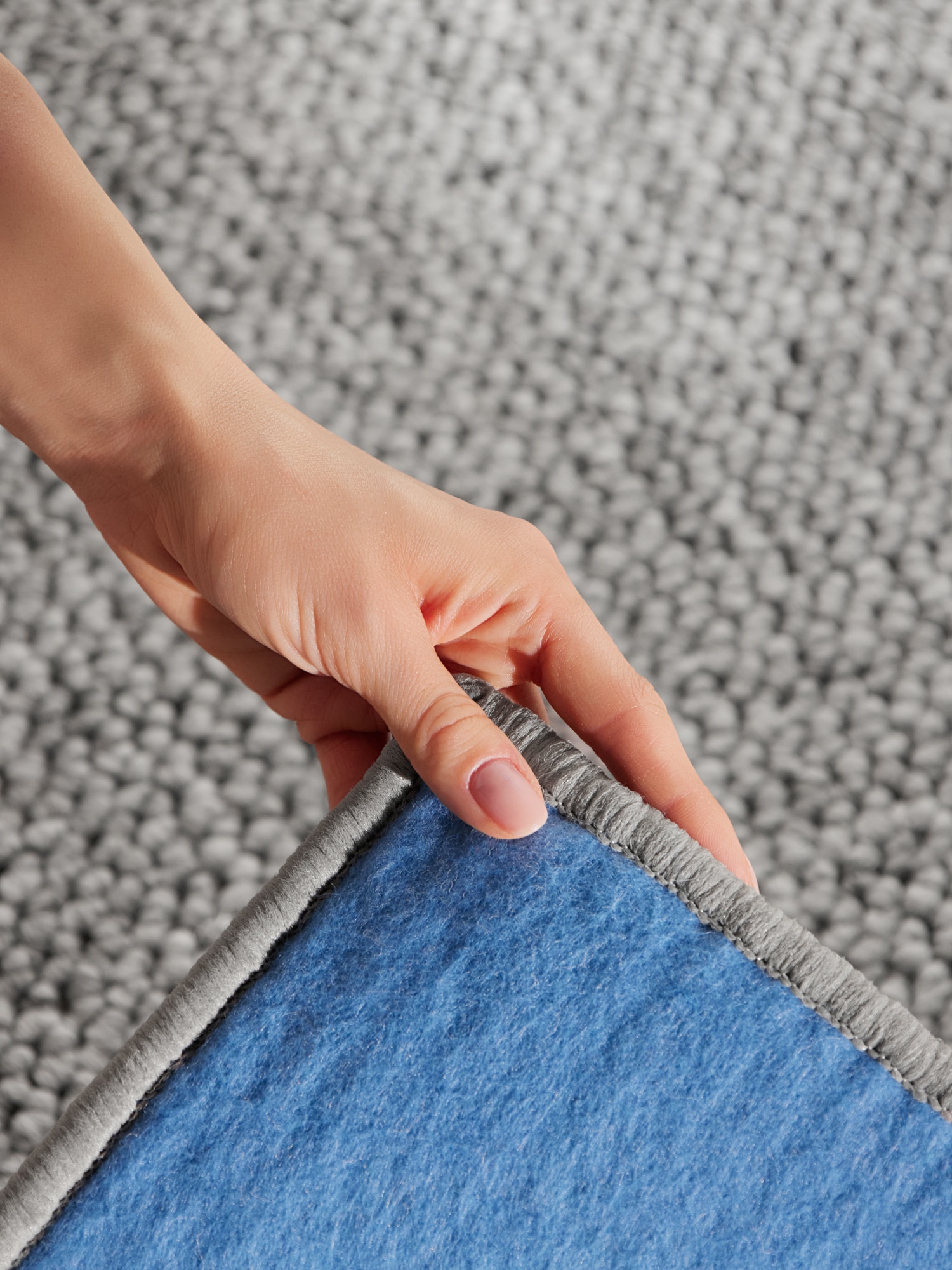 HANSE Home Bordure de lit »Wolly 2« Höhe 12 mm 3 cuis tlg. tapis de lit, set de 3 coureurs, uni, poils courts, coureur de lit