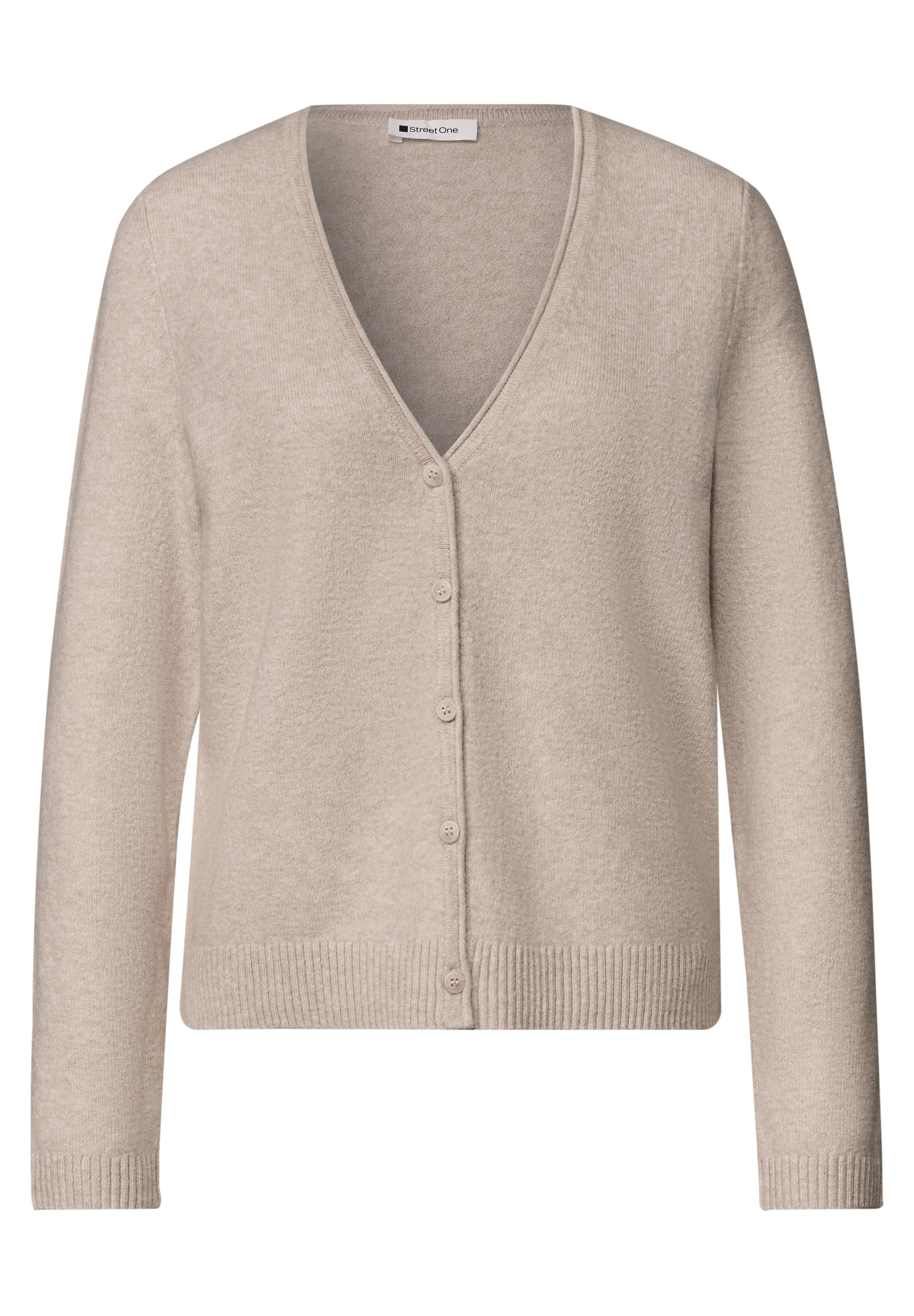 STREET ONE Cardigan avec col en V et patte de boutonnage