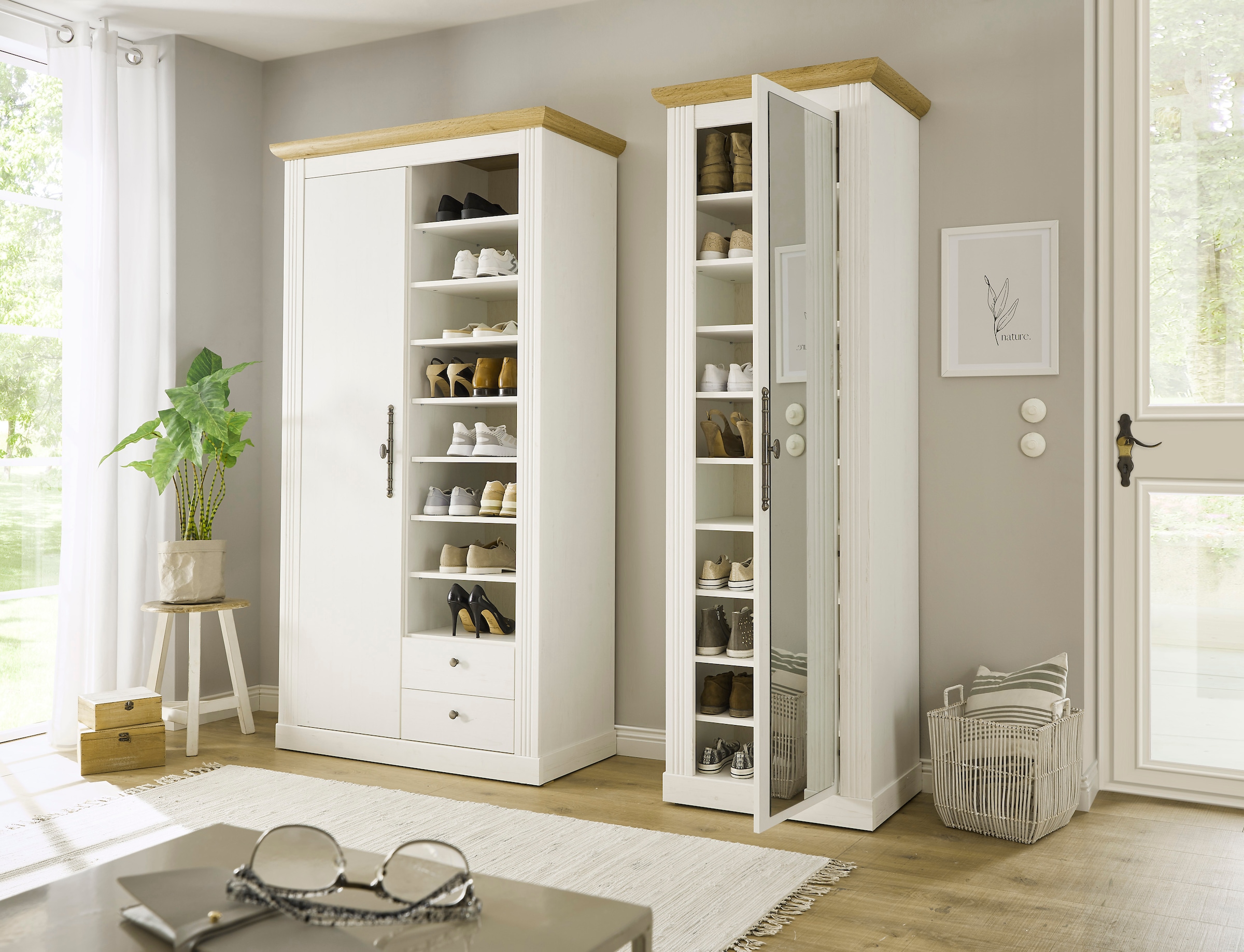 Home affaire Schuhschrank »WESTMINSTER TOPSELLER!« Höhe ca. 203 cm,  im romantischen Landhausstil