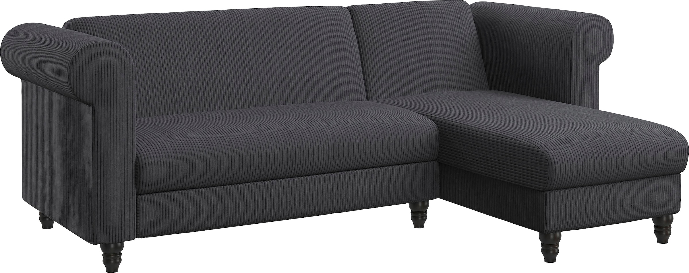 Dorel Home Canapé d'angle »Felix II, L-Form, Schlafsofa 241cm (Liegefl. 108/195 cm),« verstellb. Rückenlehne, Recamiere wechselbar, Cord