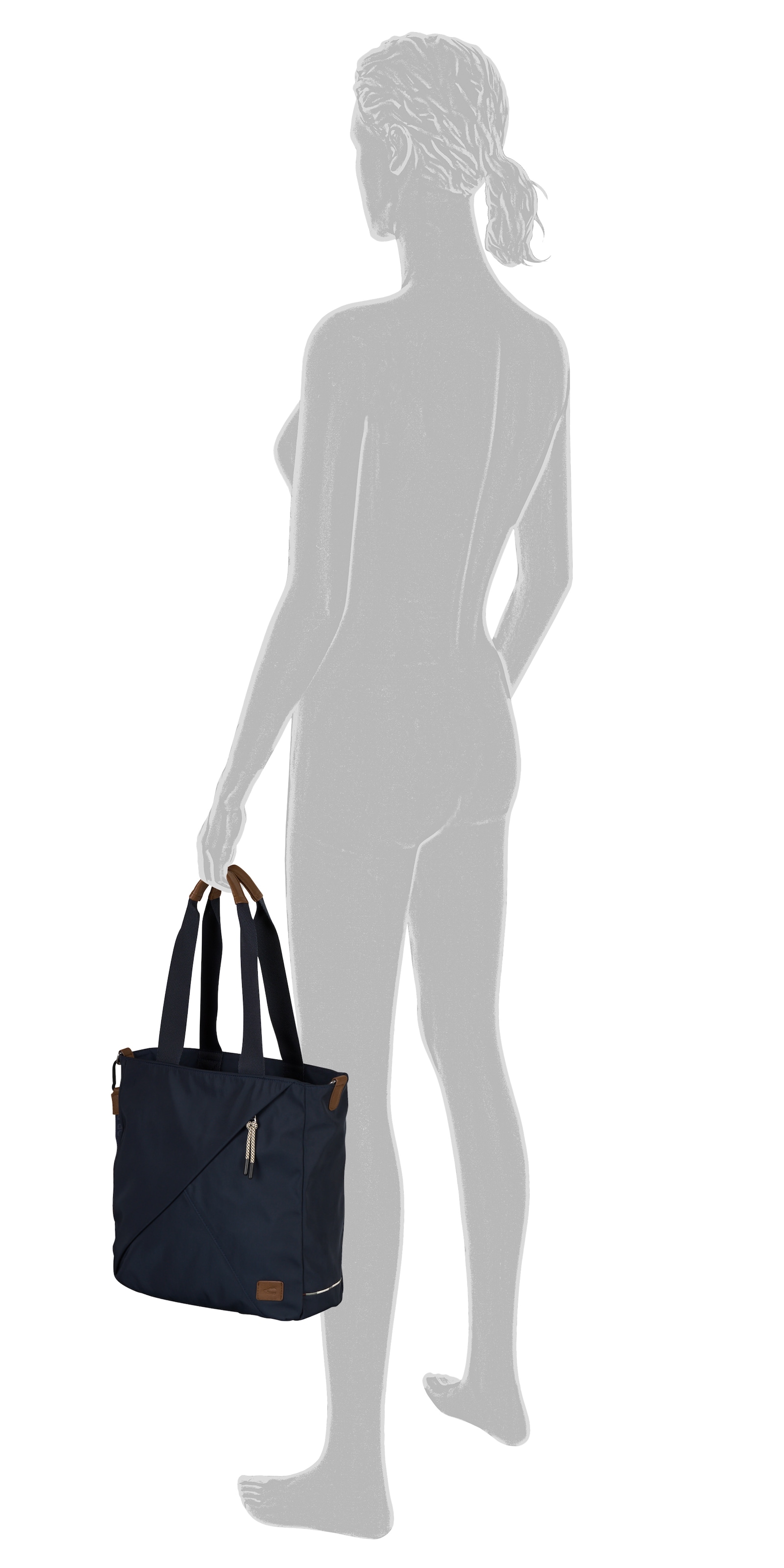 camel active Shopper »Aurum« en polyester recyclé à structure nylon, léger et avec détails fins
