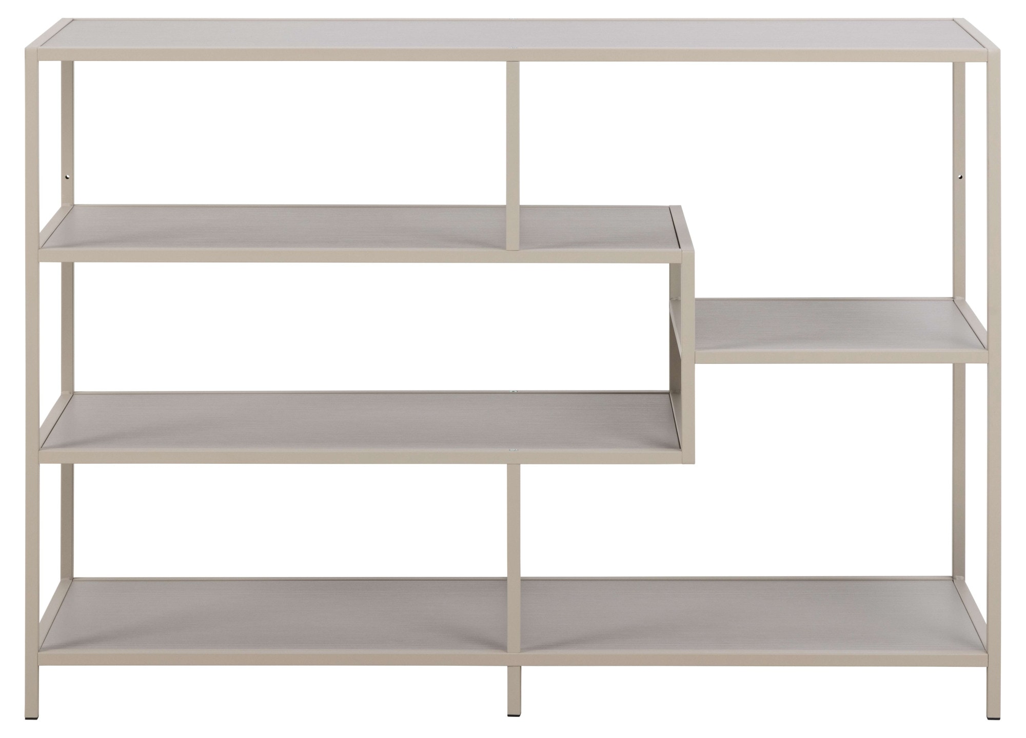 ACTONA GROUP Étagère à livres »Seaford - Mehrzweckregal & Raumteiler, modern, Metall« 114x35x78 cm,  Asymétrique, stable & beaucoup de rangement, design intemporel, 6 étagères