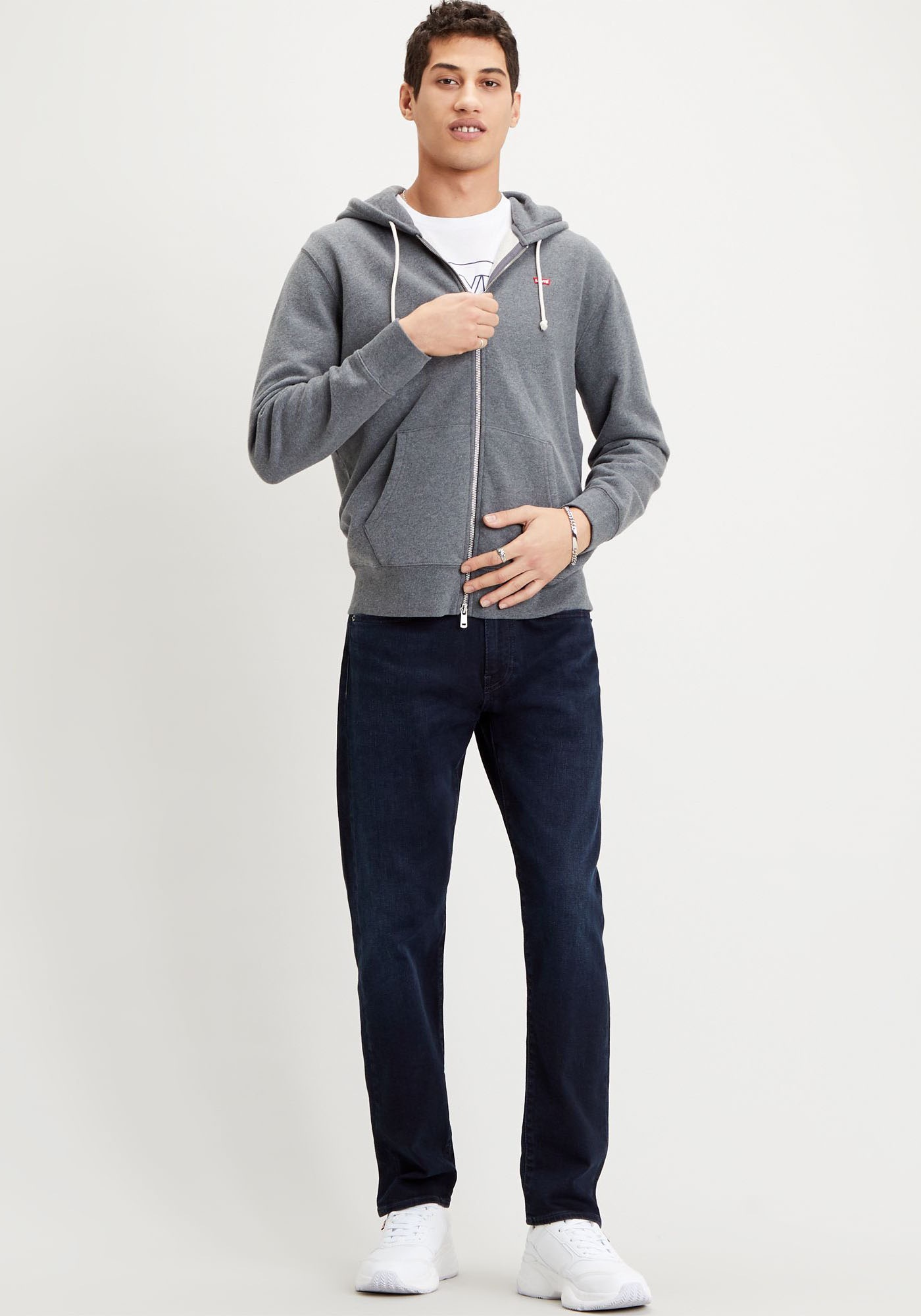 Levi's® Kapuzensweatjacke »NEW ORIGINAL ZIP UP« mit Logo-Stickerei und Kängurutasche