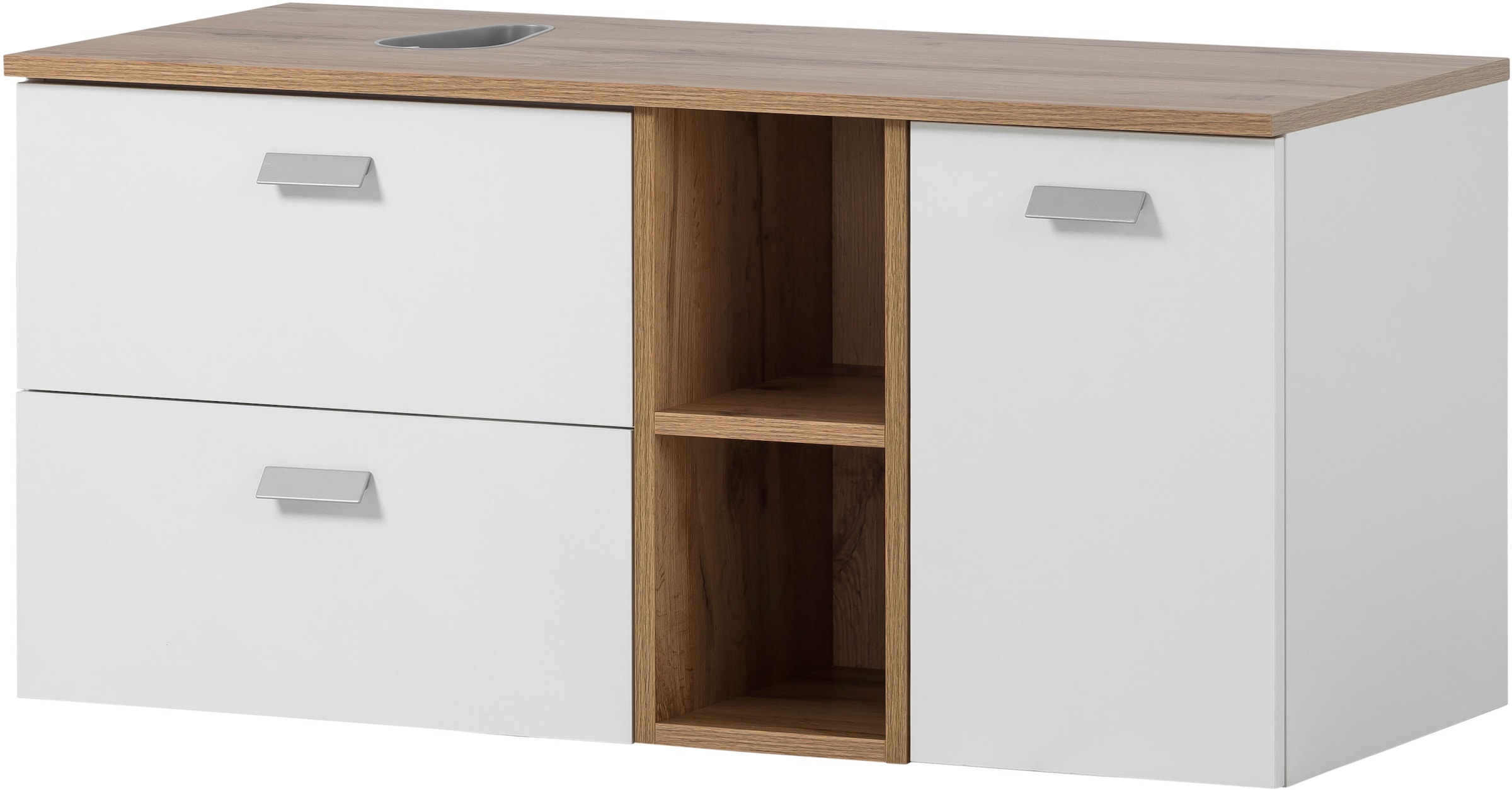 Schildmeyer Waschtisch »Mona« Kreamikbecken, Metallbeschläge, Vollauszüge