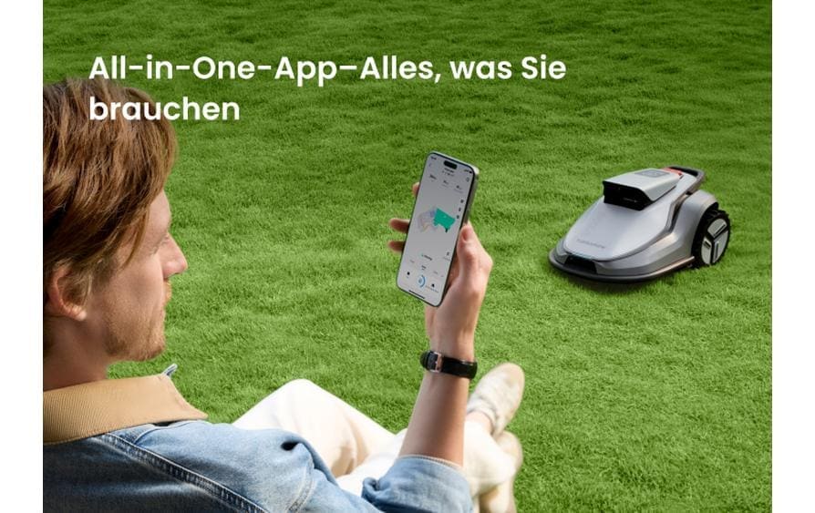   Robot tondeuse »Terramow V1000 1200 m²«  Kabelloser, KI-gesteuerter Mähroboter