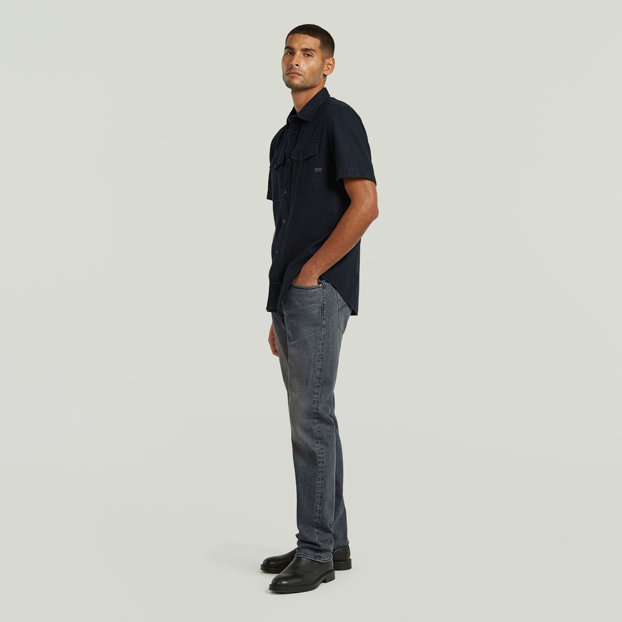 G-STAR Chemise à manches courtes »Marine Slim Shirt« avec poches appliquées