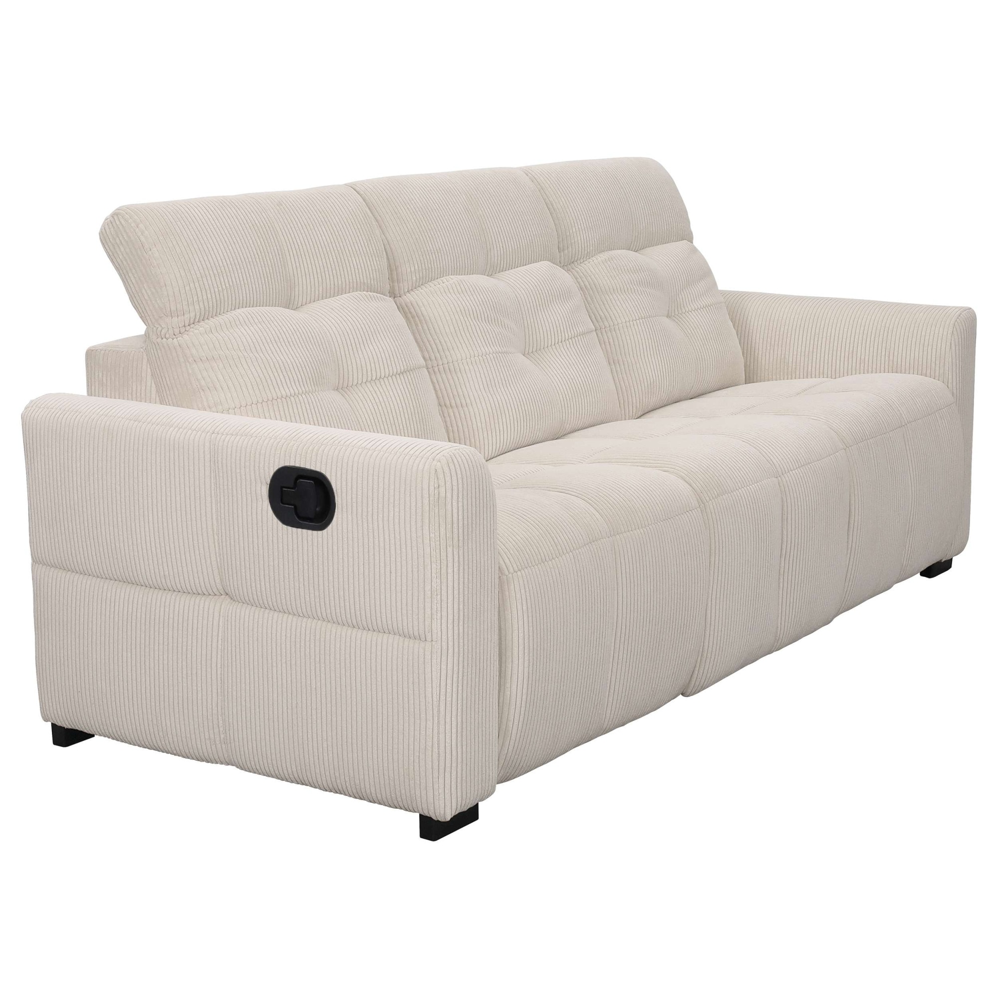 GOODproduct 3-places »CAARLA Cord, Sofa, 224 cm, man. oder elektr. Relaxfunktion (USB-A/C)« avec USB-A et USB-C en version électrique, réglage de la tête