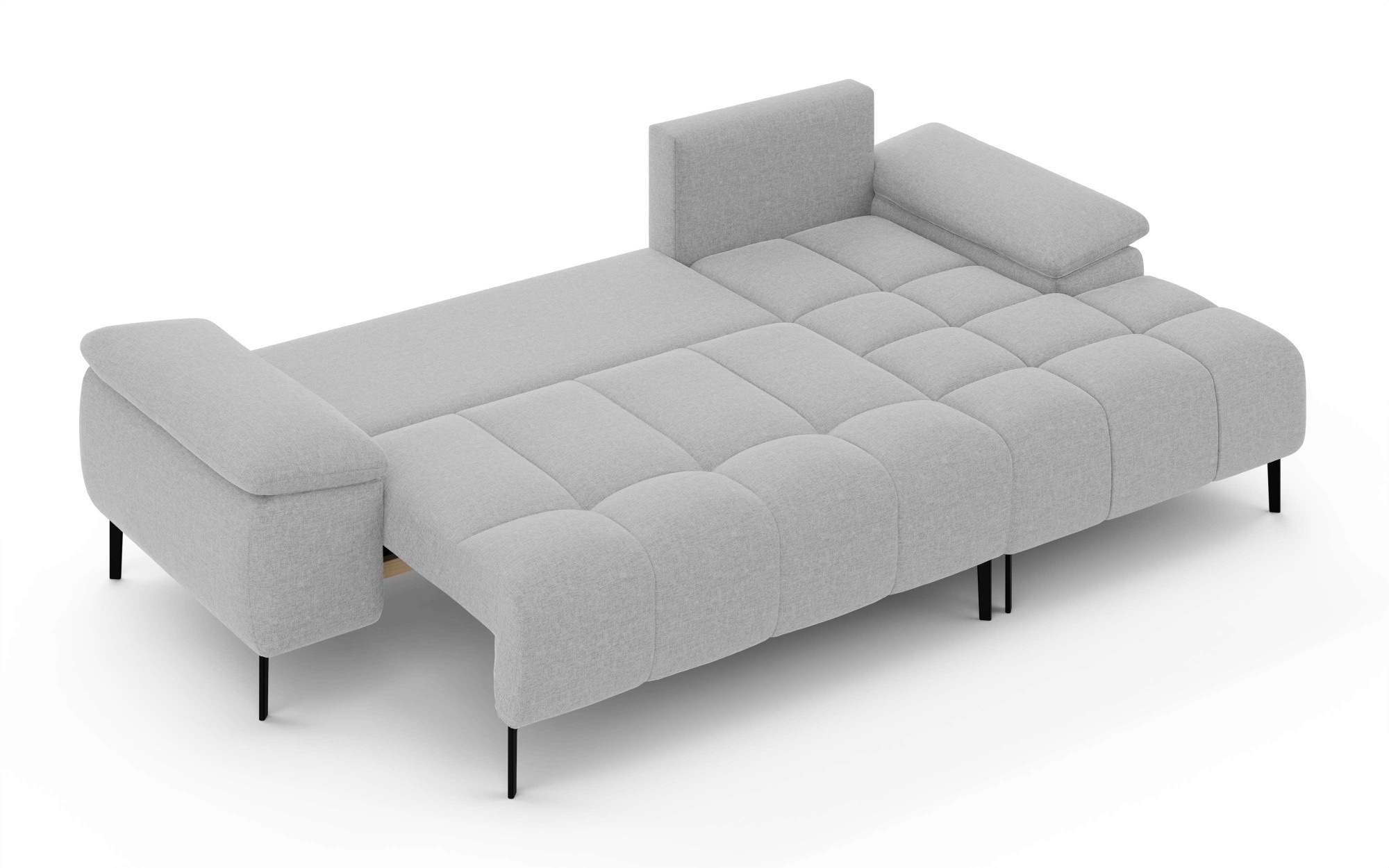 INOSIGN Canapé d'angle »DROMARA Schlafsofa mit Bettkasten, Masse: B/T/H 277/141/91 cm« L-Form mit Recamiere rechts/links bestellbar, Wellenunterfederung