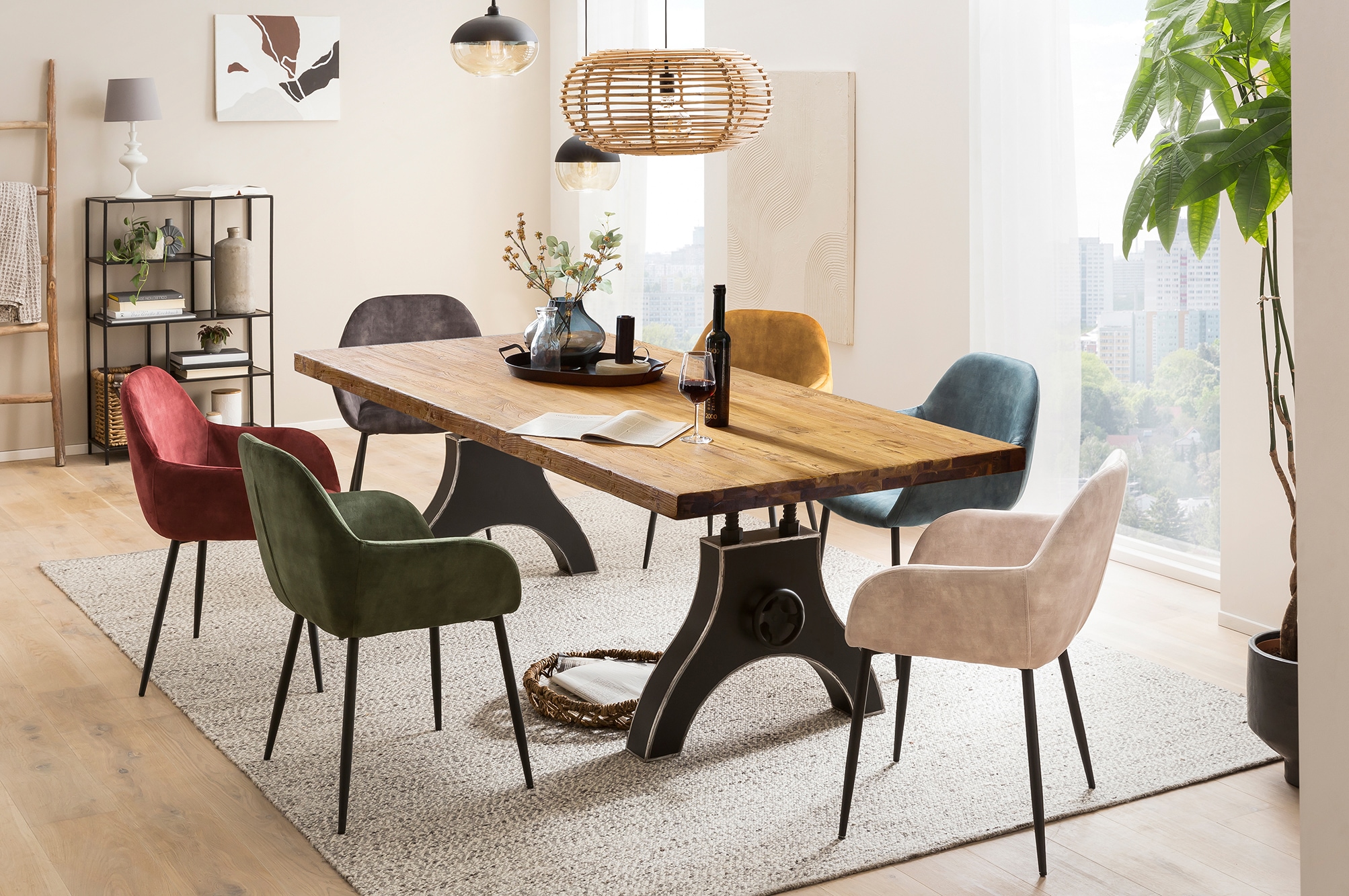 SIT Plateau de table »Pordenone aus recyceltem Teakholz – Natur – Unikat« 1 cuis tlg. Plateau de table doublé avec épaisseur marquée de 50 mm