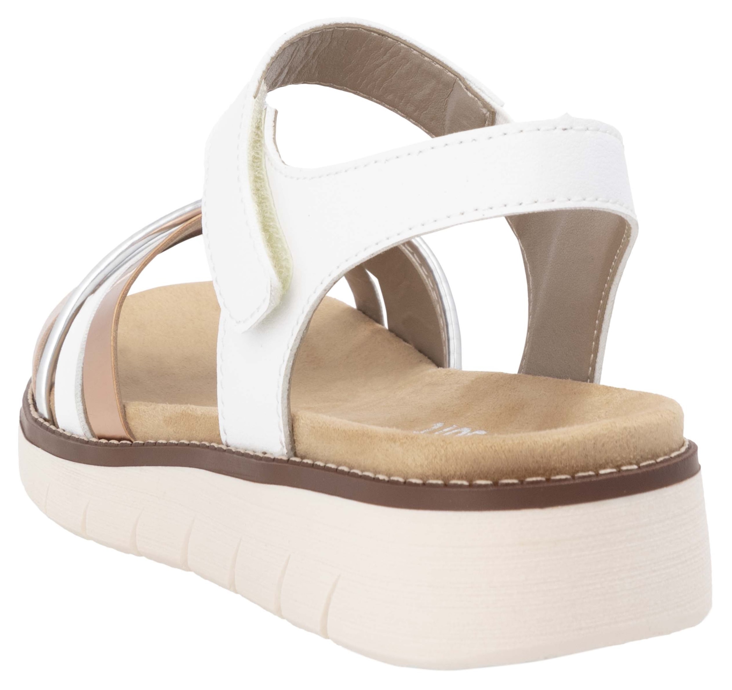 Remonte Sandale à lanières  , Keilabsatz, Sommerschuh, Sandalette mit herausnehmbarer Softeinlage