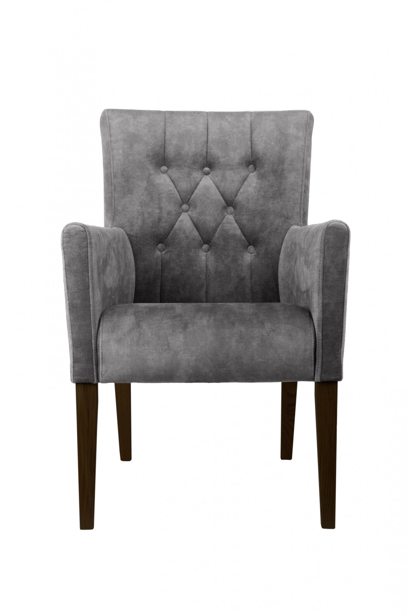 Home affaire Armlehnstuhl »Cortega Esszimmerstuhl mit Knopfheftung« () 1 Stk.Beingestell Massivholz, bequem gepolstert