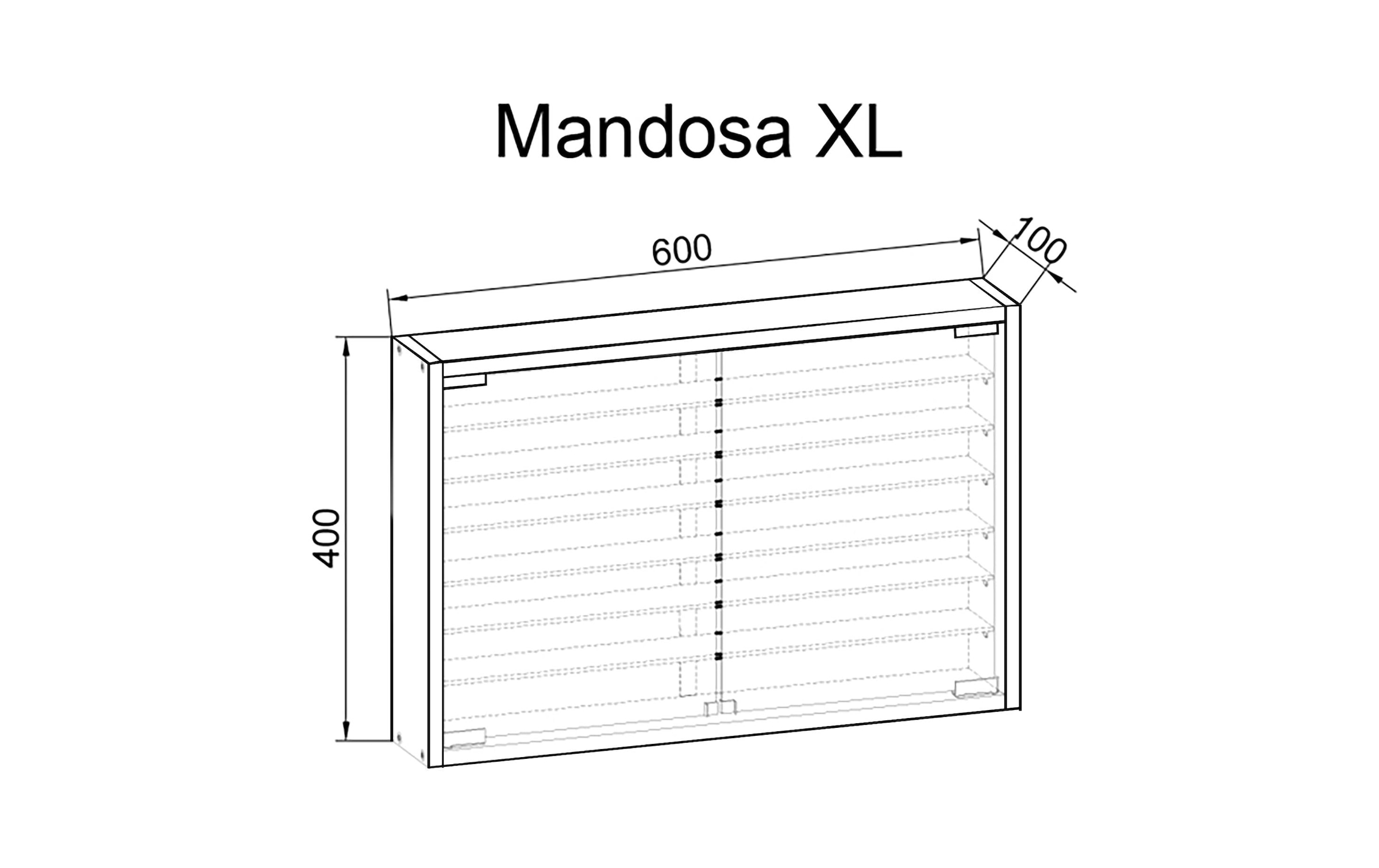 VCM Vitrine »Mandosa XL 60 x 40 cm«