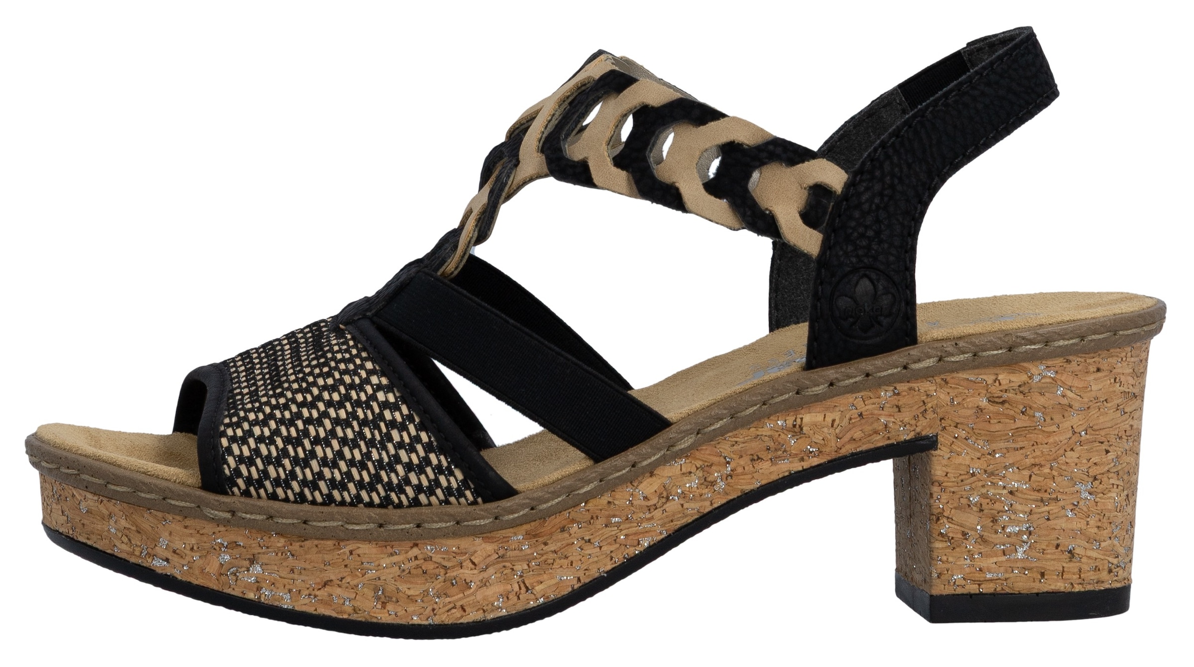 Rieker Sandales  , Sommerschuh, Sandale, Plateauabsatz, in elegantem Look