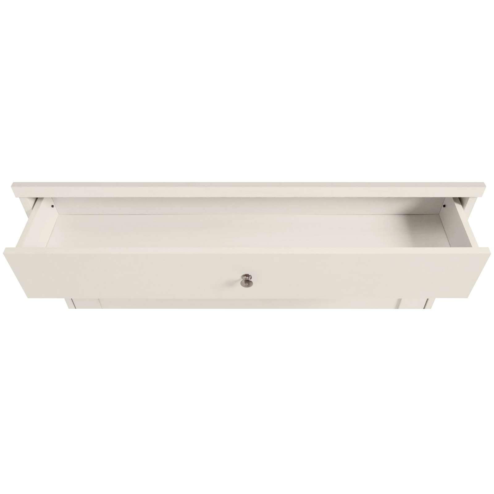 GOODproduct Armoire à chaussures »Heide« Largeur 90cm, avec tiroir, 2 abattants et façade facettée, hauteur 103cm