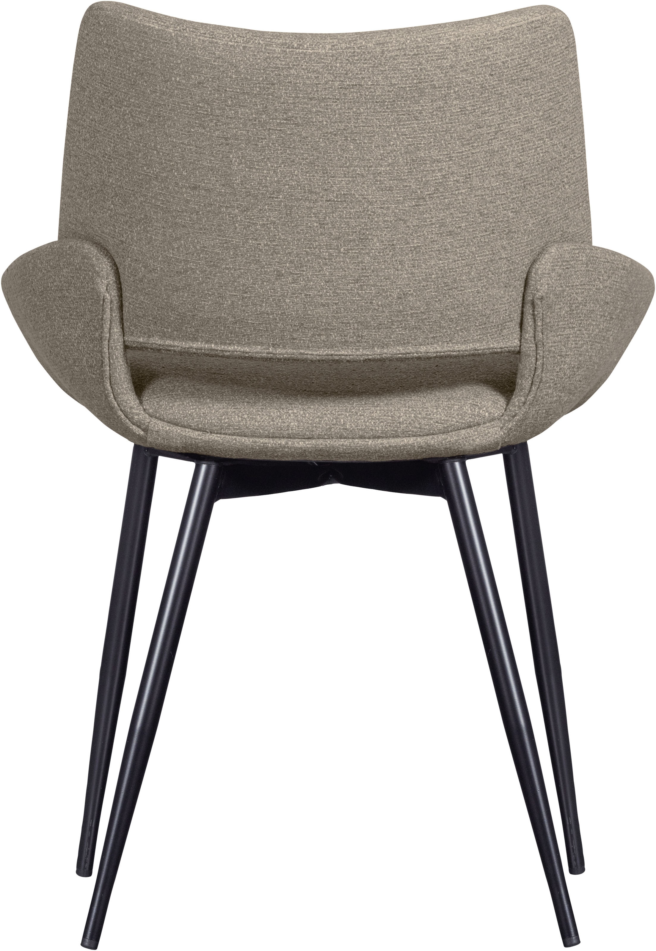 WOOOD Chaise de salle à manger »Parade mit konischen Metallbeinen und Melange-Bezug B58 x T55 x H83 cm« (Ensemble) 2 cuistrès grande résistance à l'usure, en forme de coque, capacité de charge 150 kg
