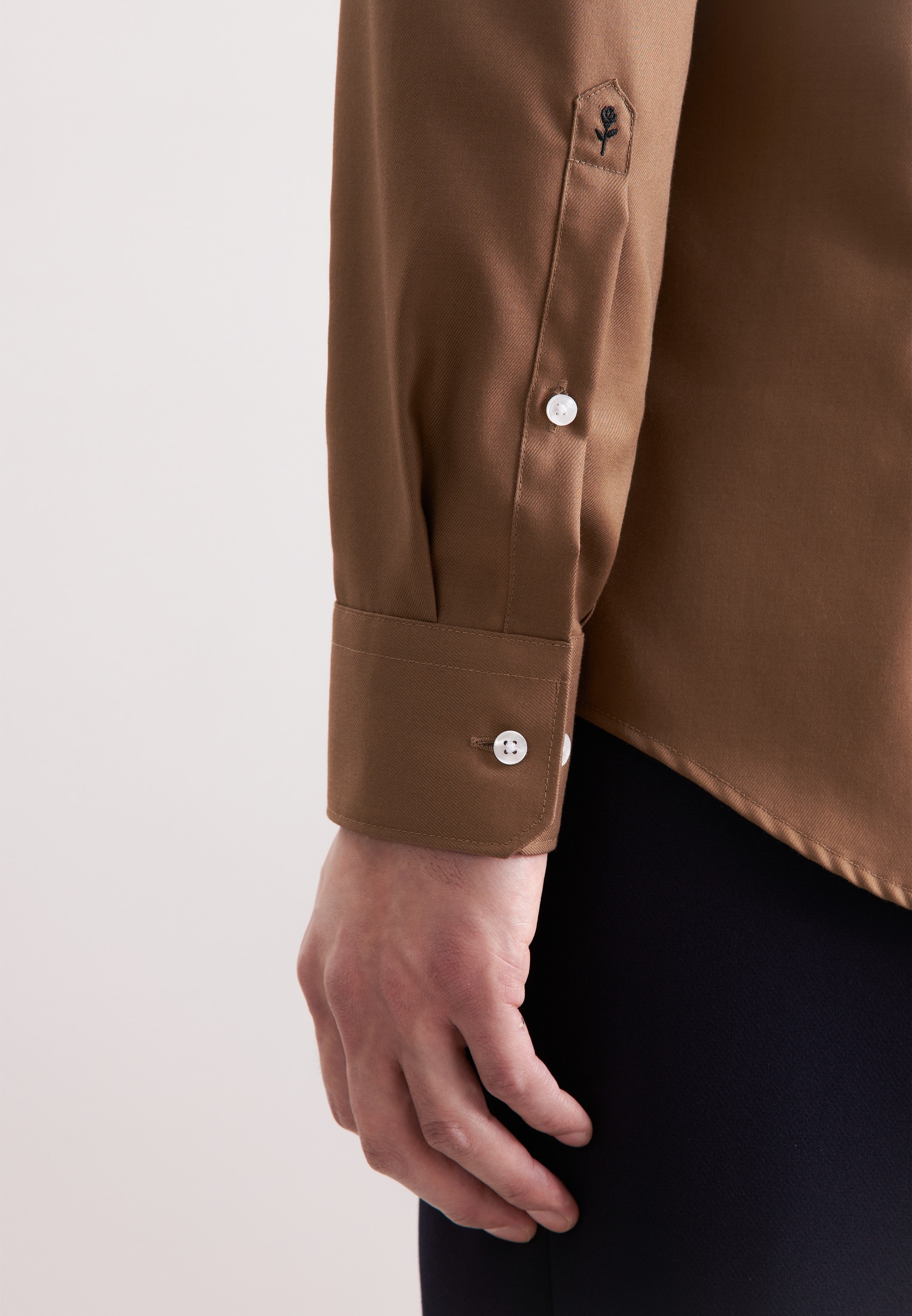 seidensticker Businesshemd »Schwarze Rose« Shaped 1/1 Kentkragen Uni