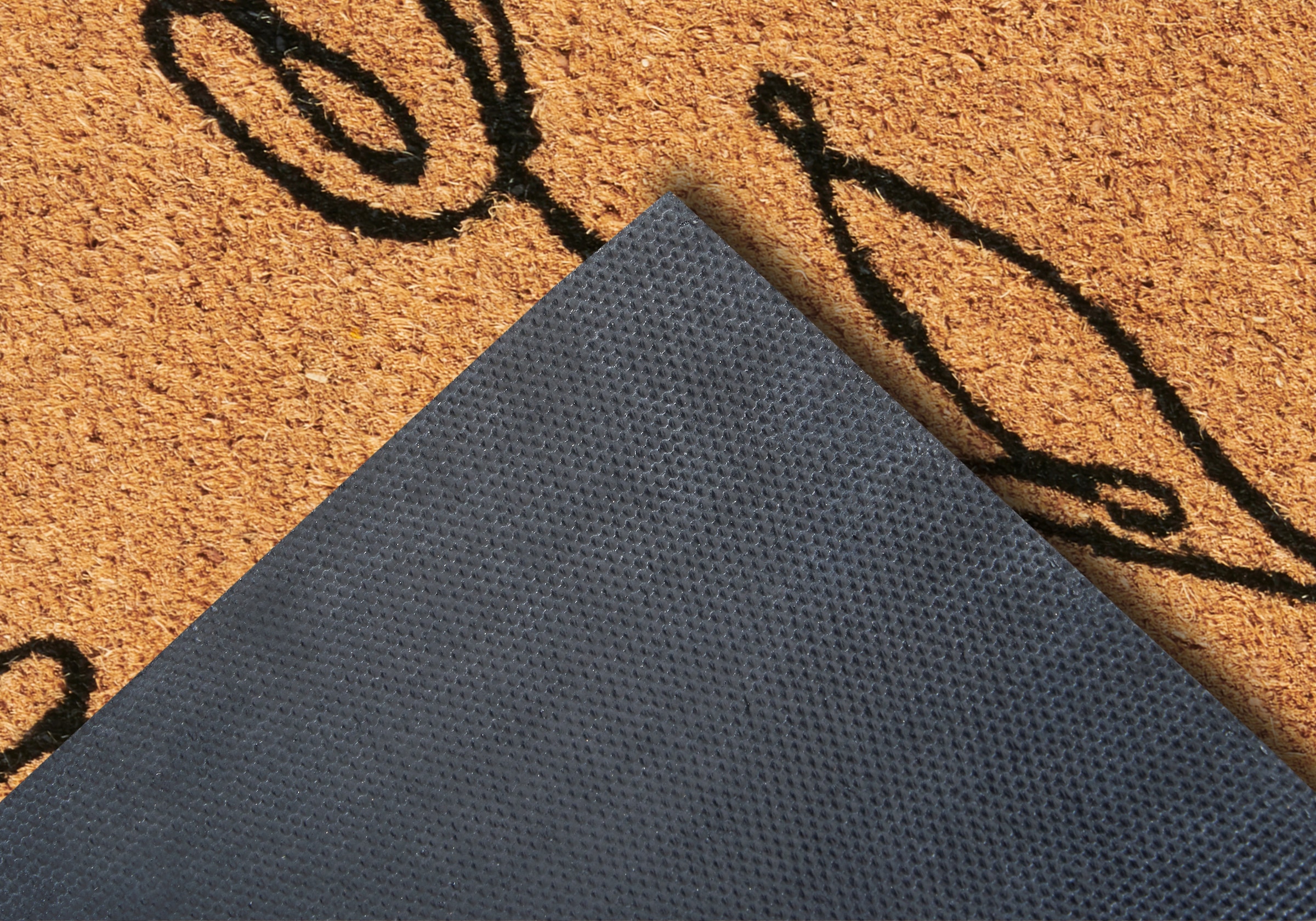 HANSE Home Tapis de sol »Kokos Line-Art Flowers, Türmatte« Rectangulaire 15 mm Höhe Schmutzfangmatte, Rutschfest, Outdoor, Innen, Aussen, Kokosmatte, Flur