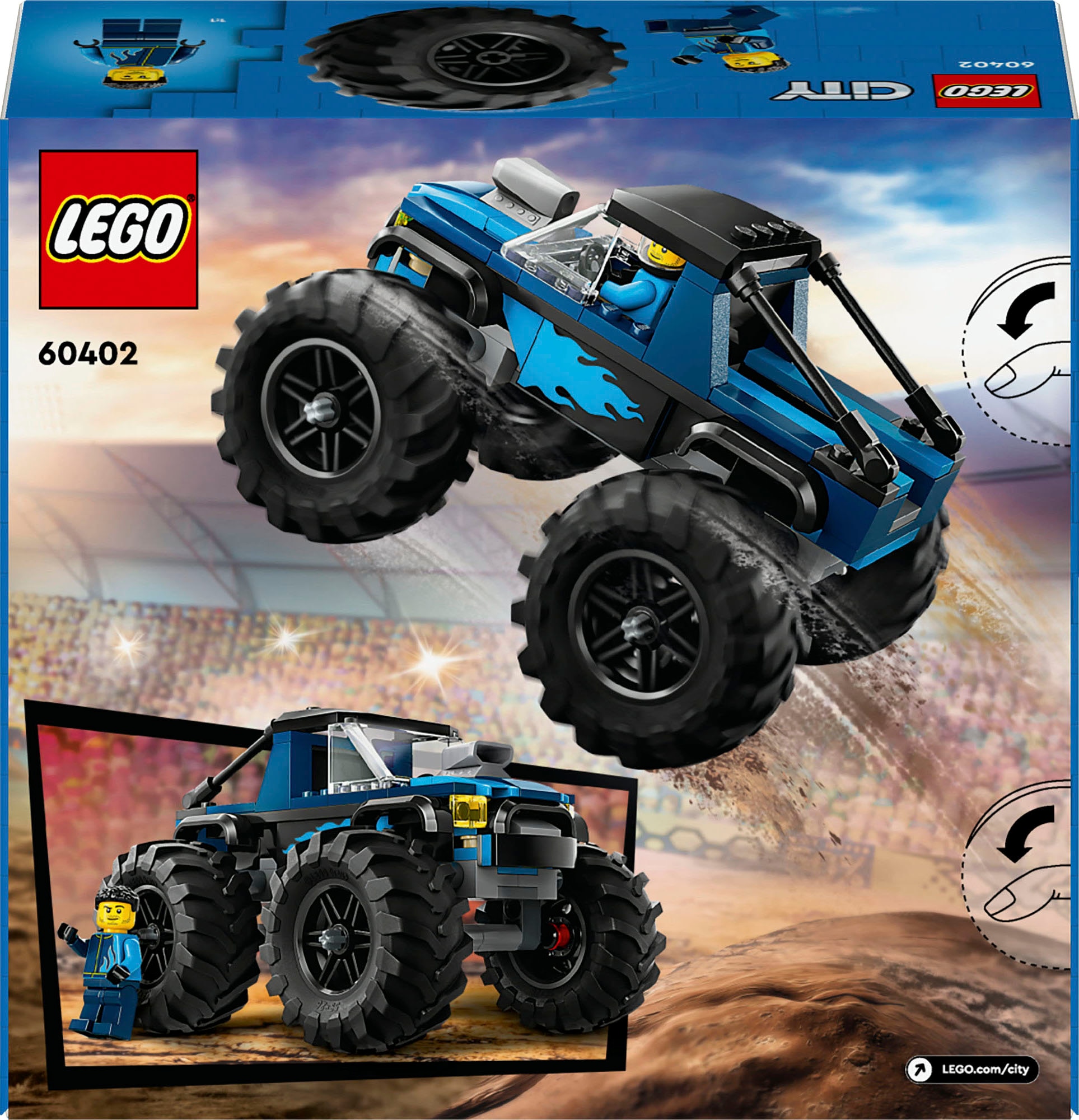 LEGO® Pions de construction »Blauer Monstertruck (60402), LEGO City« Made in Europe