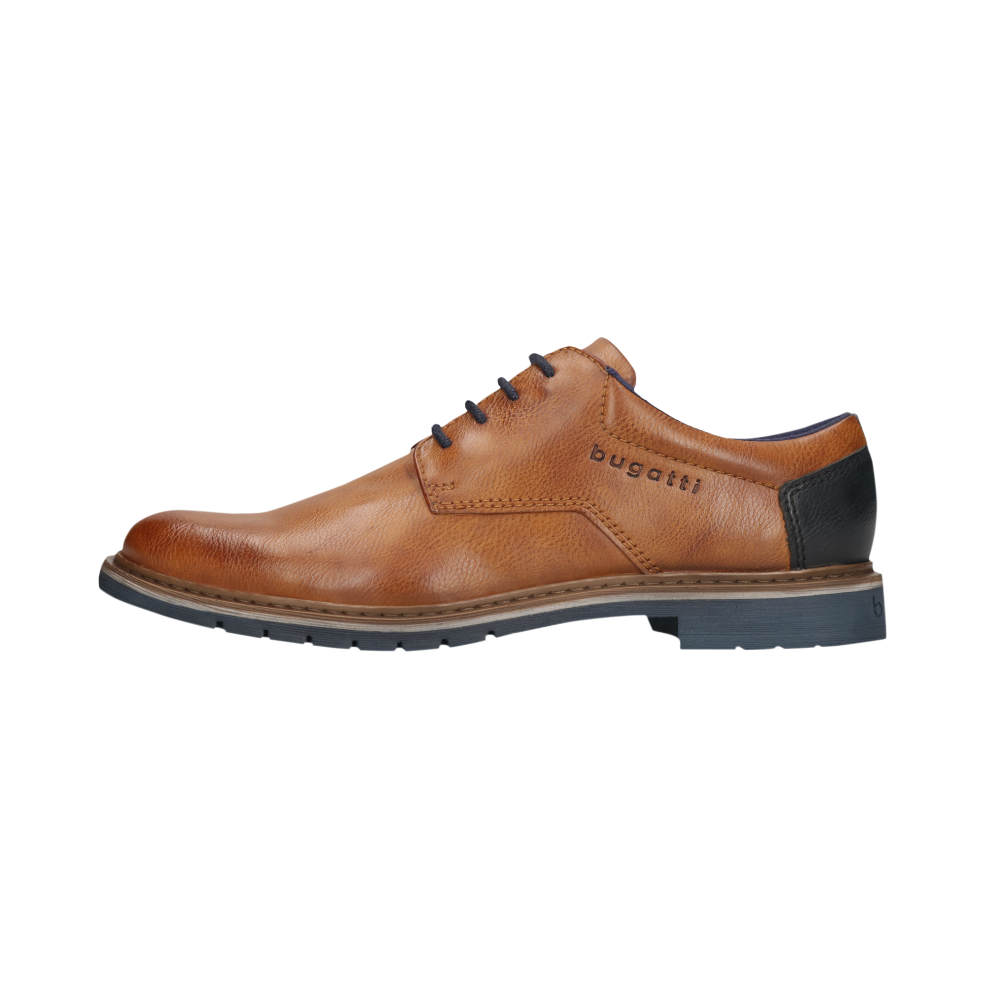 bugatti Chaussure à lacets  Blockabsatz, Businessschuh, Abendschuh mit Logoprägung