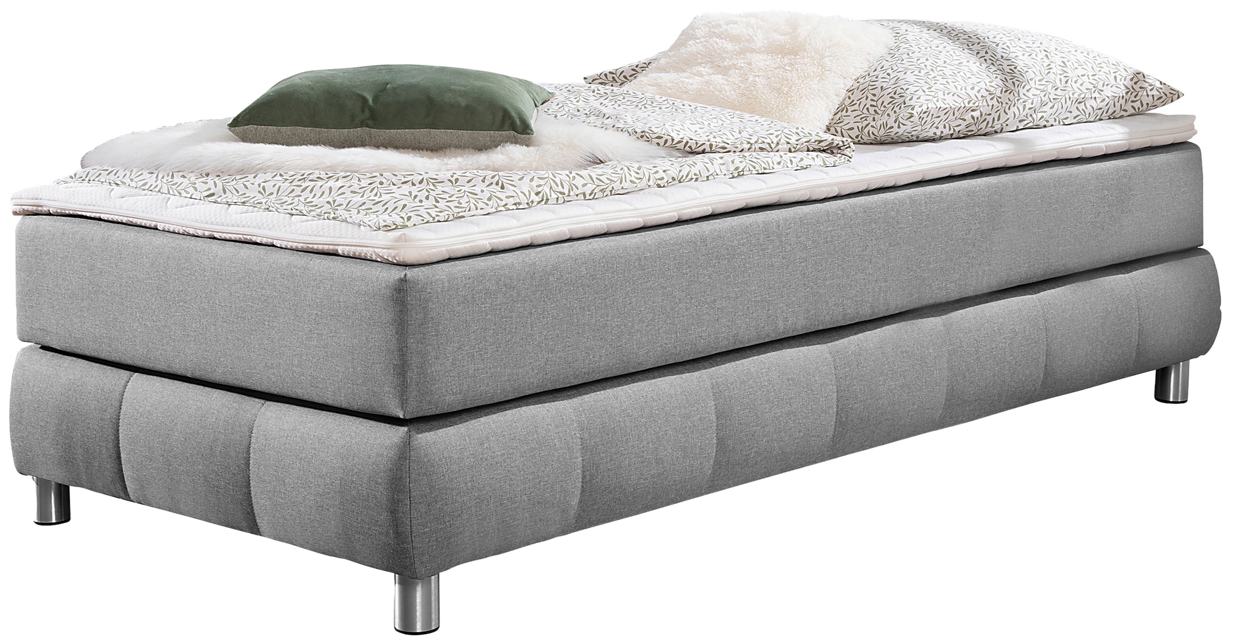 Home affaire Boxspringbett »Salo« Ohne Kopfteil, inkl. Topper, auch in Überlänge 220 cm