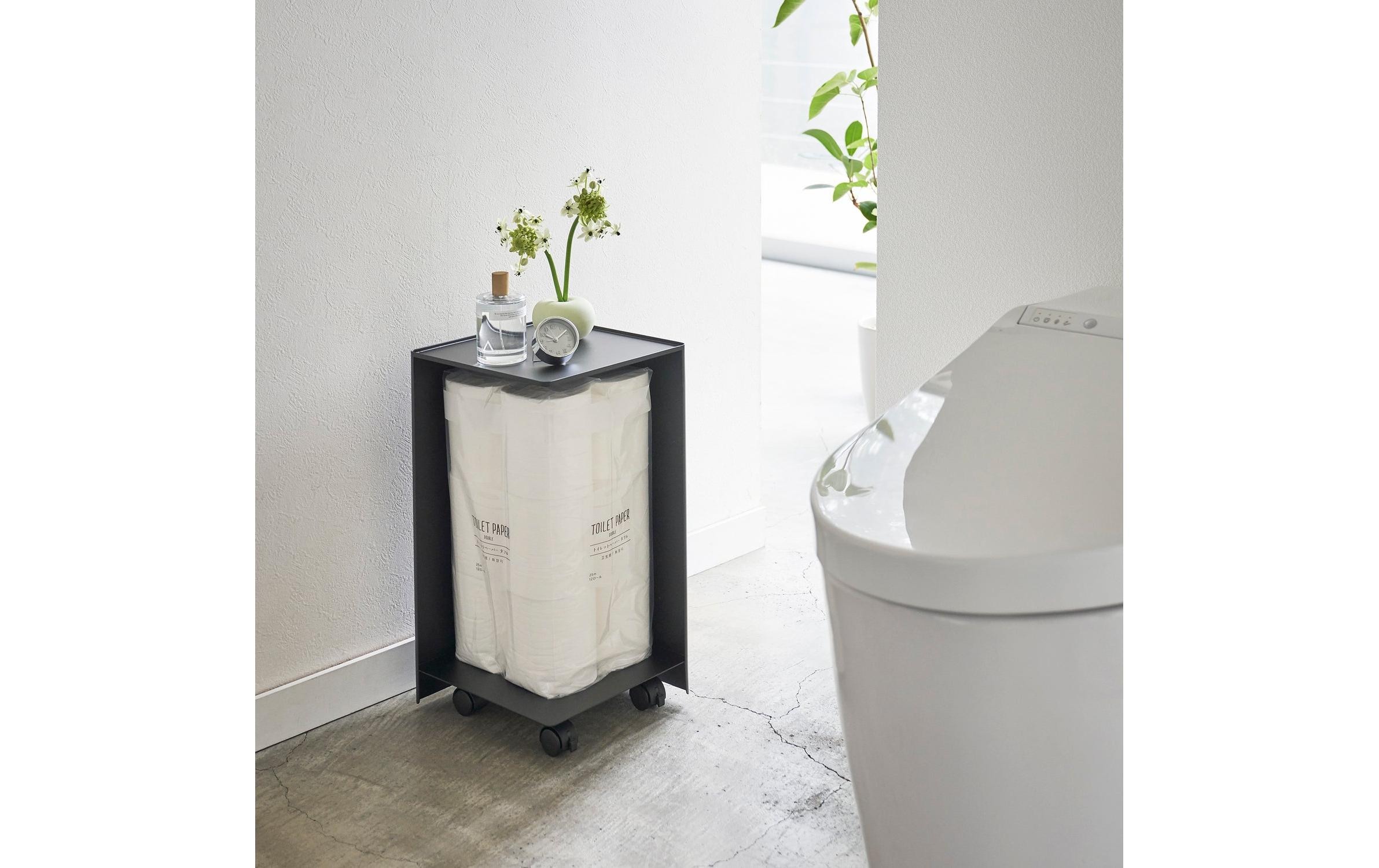 Yamazaki Support de papier toilette »Tower mit Rollen 23,5 x 43 cm«