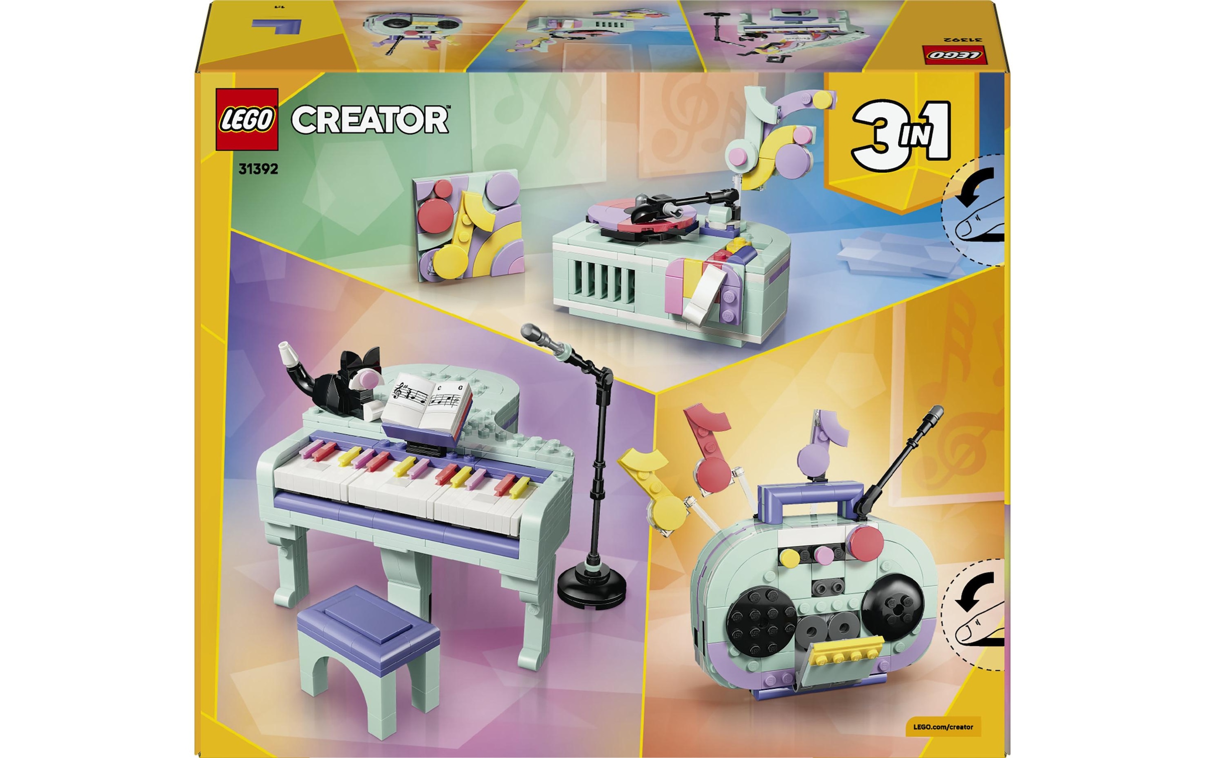 LEGO® Pions de construction »Deko-Klavier mit Katze (31392), LEGO Creator« fabriqué en Europe