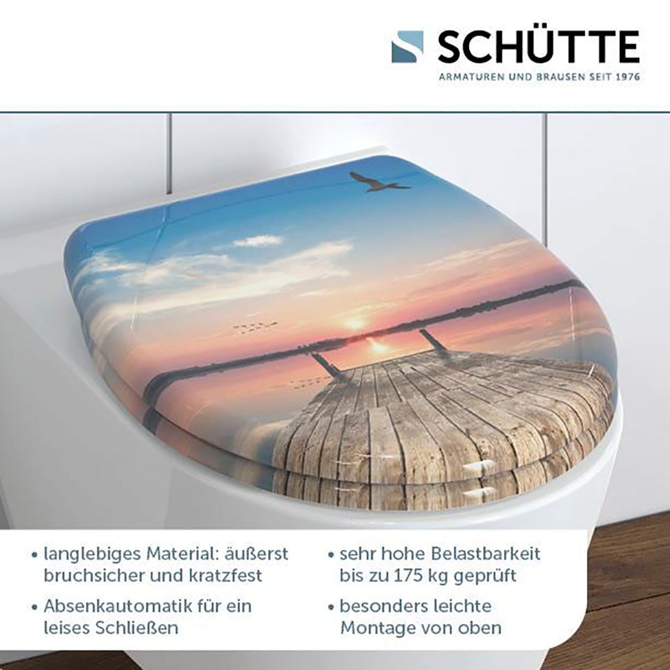 Schütte WC-Sitz »SUNSET SKY« bruchsicher und kratzfest, Absenkautomatik, Standardmass
