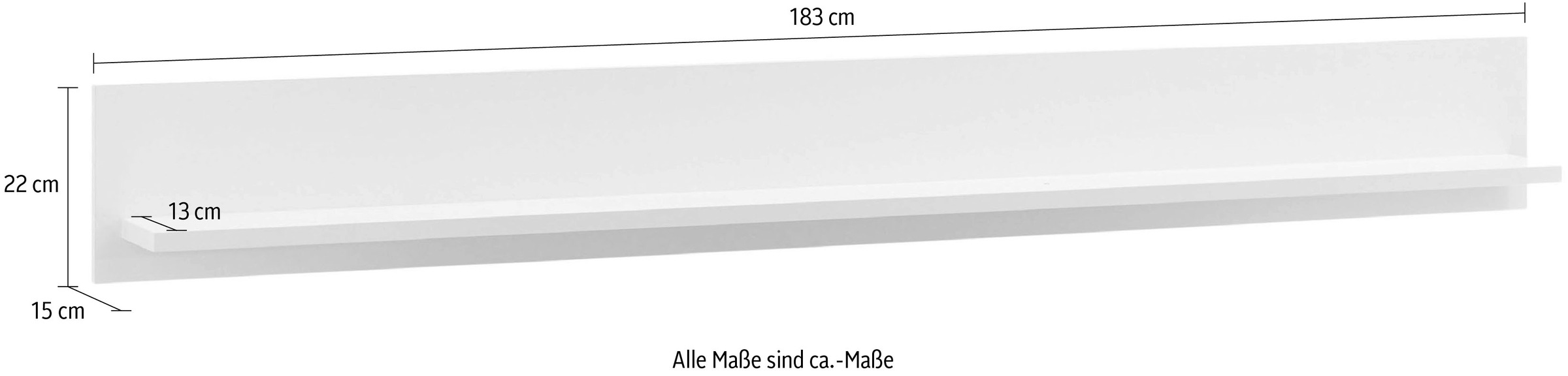 Home affaire Tableau mural »Daytona, modernes Wandregal, Wandhalter mit Ablagefläche, 183 cm breit« vielseitig einsetzbares Hängeregal