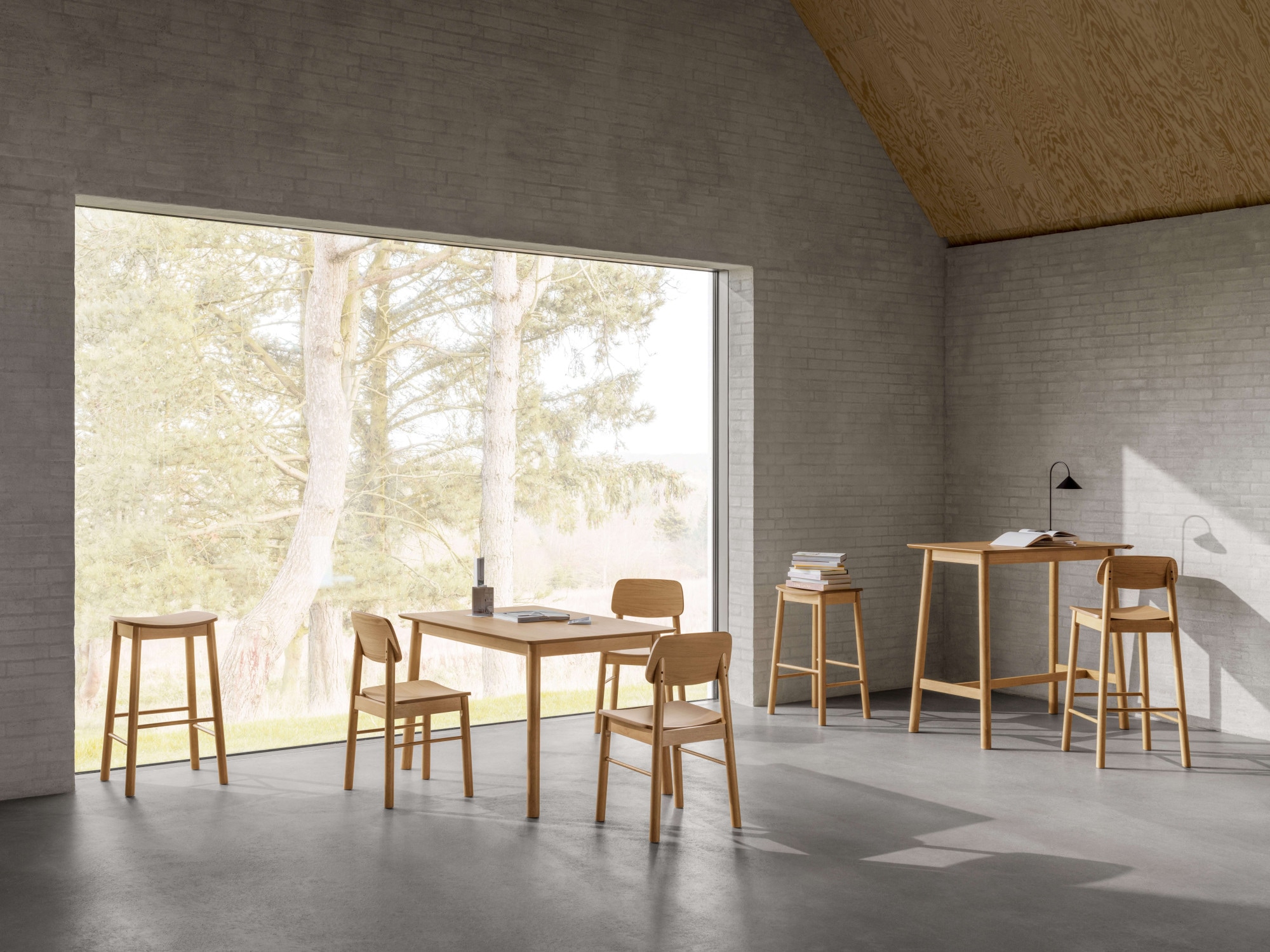 ACTONA GROUP Esstisch »Küchentisch Barlow, lackierte eichenfurnierte Tischplatte« Gestell aus Massivholz, gebeizt & lackiert, 120x80x74,8 cm
