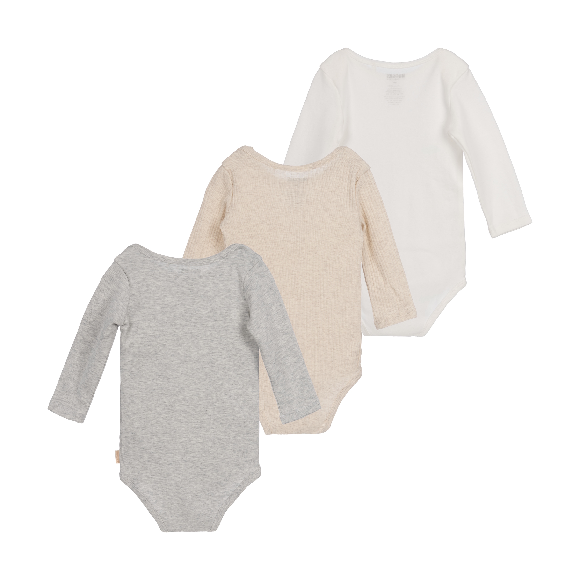 HUGGIES babywear Langarmbody »HUGB 3PK BODYSUIT« Packung, 3 Stk. tlg., 3er-Pack, in Ripp-Optik