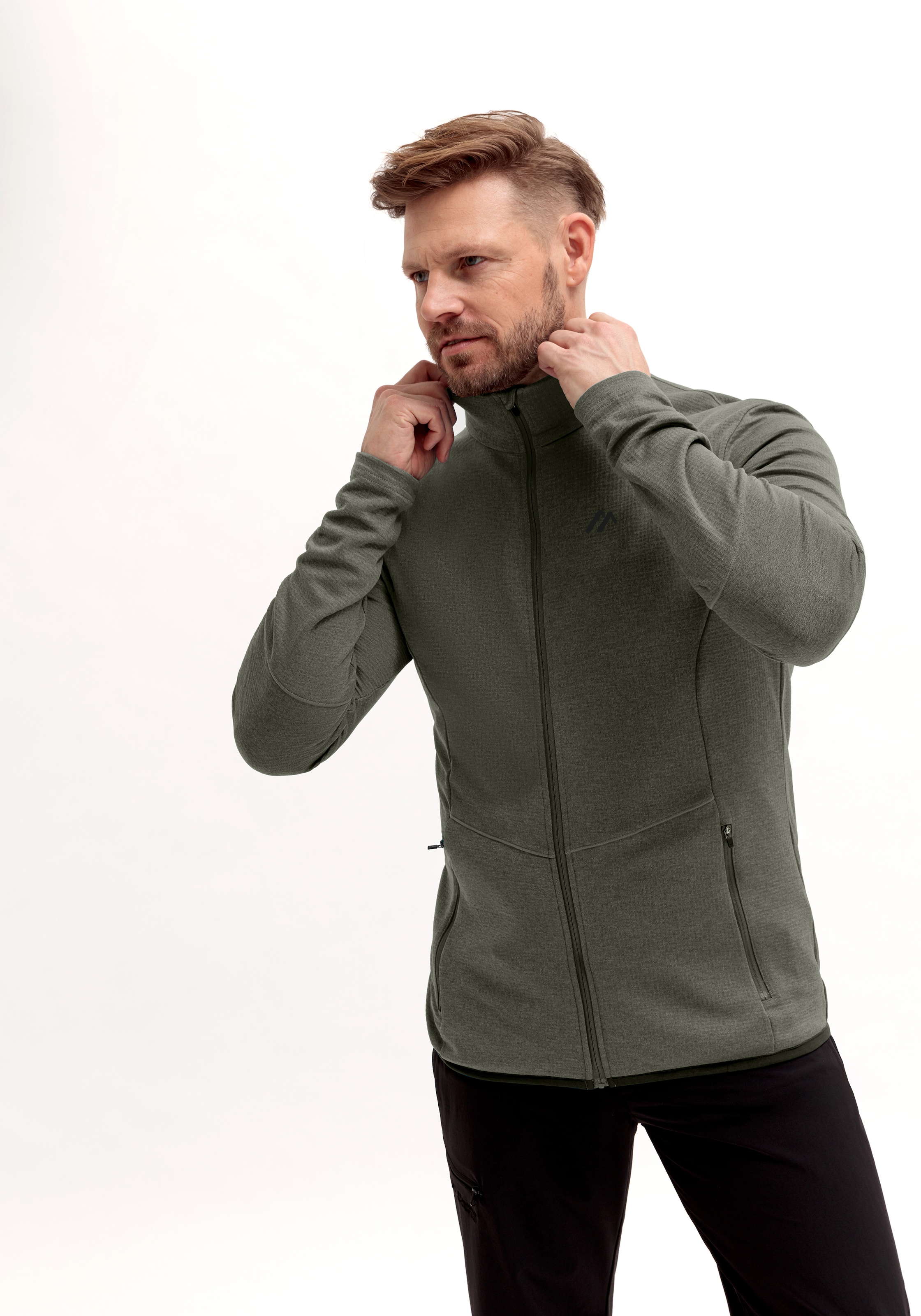 Maier Sports Fleecejacke »Sinaia M« Herren Midlayer, atmungsaktiv und schnelltrocknend, Slim Fit