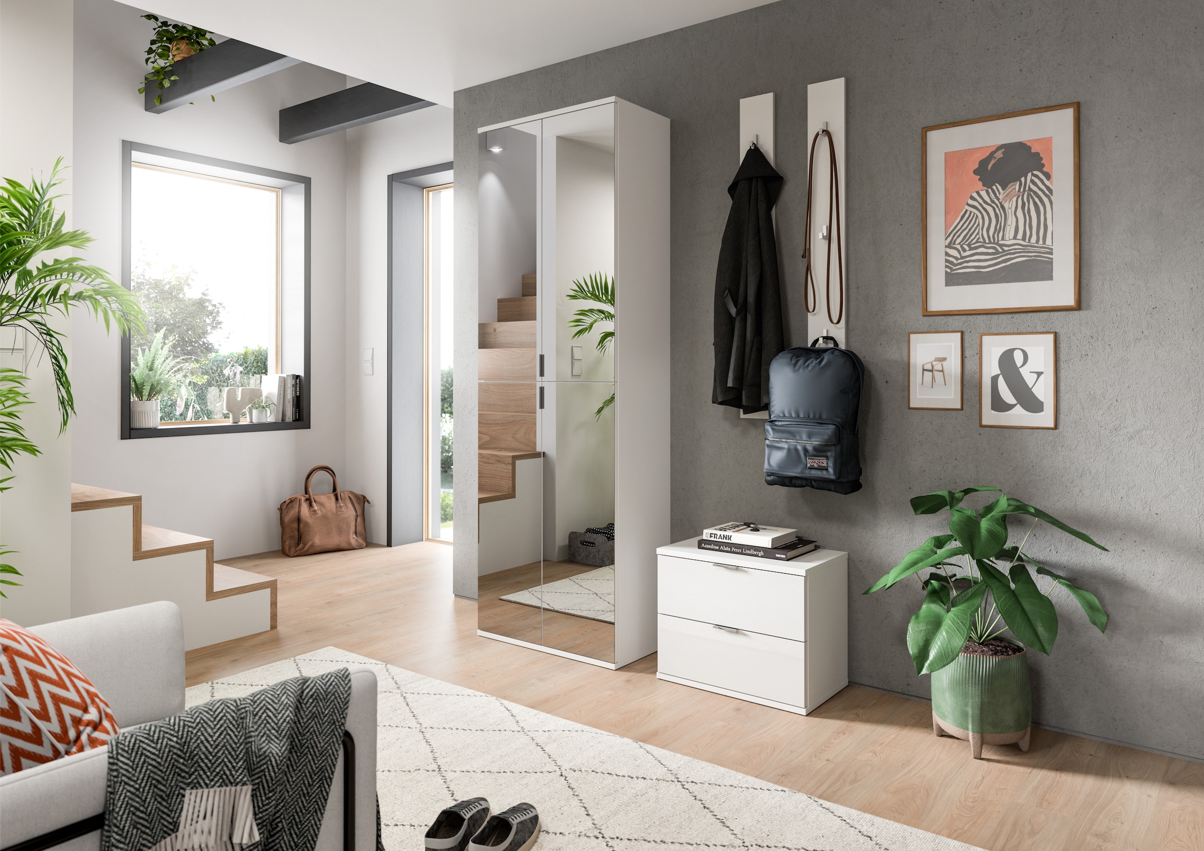 Home affaire Garderoben-Set »Trondheim, Garderobenset 3-tlg. Breite 128 cm,« 3 Stk. tlg.