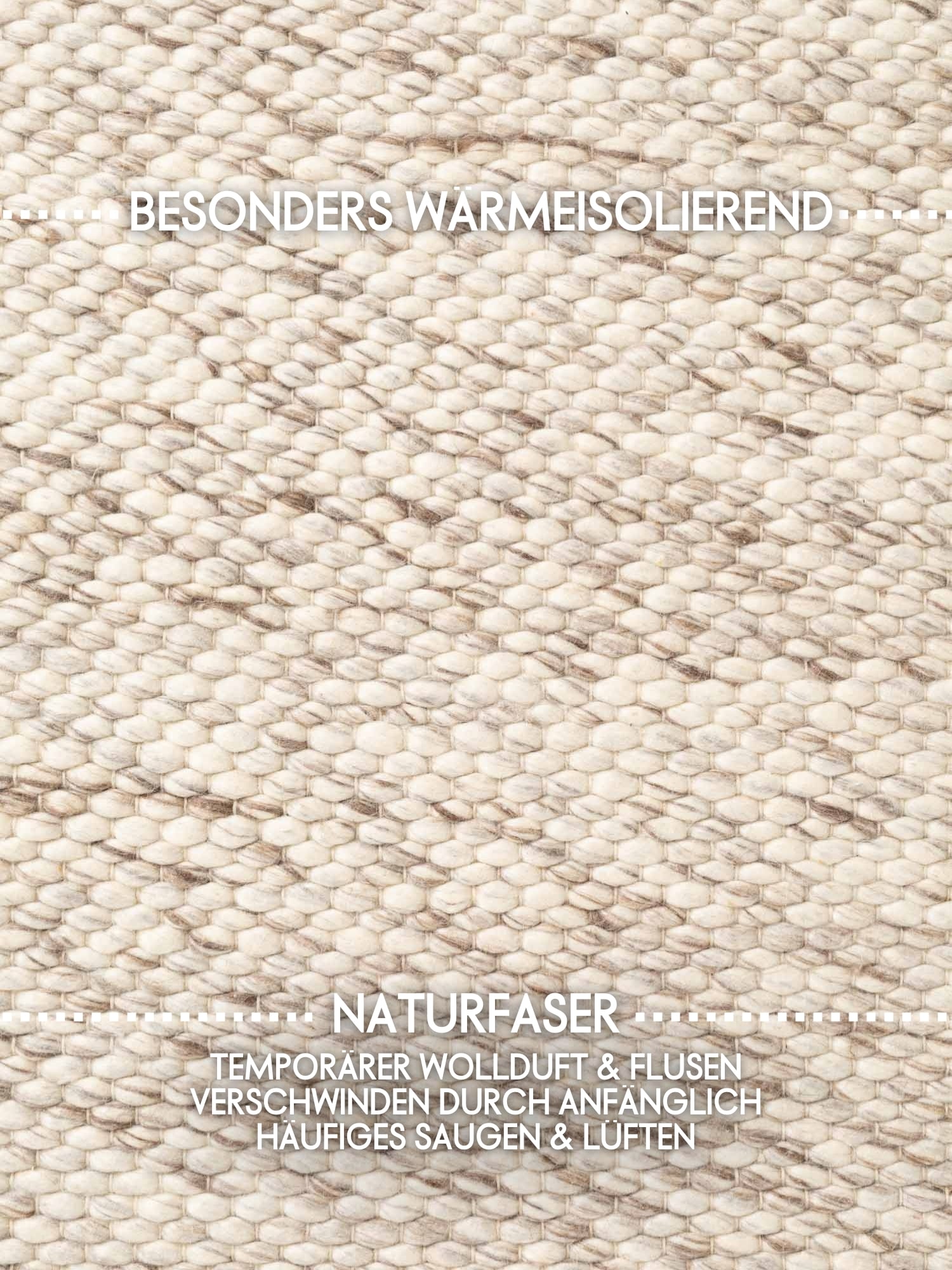 ELLE DECORATION Wollteppich »Beans« rund 10 mm Höhe Handweb Teppich Wolle, Rund, Perlenstruktur, Wohnzimmer, Schlafzimmer