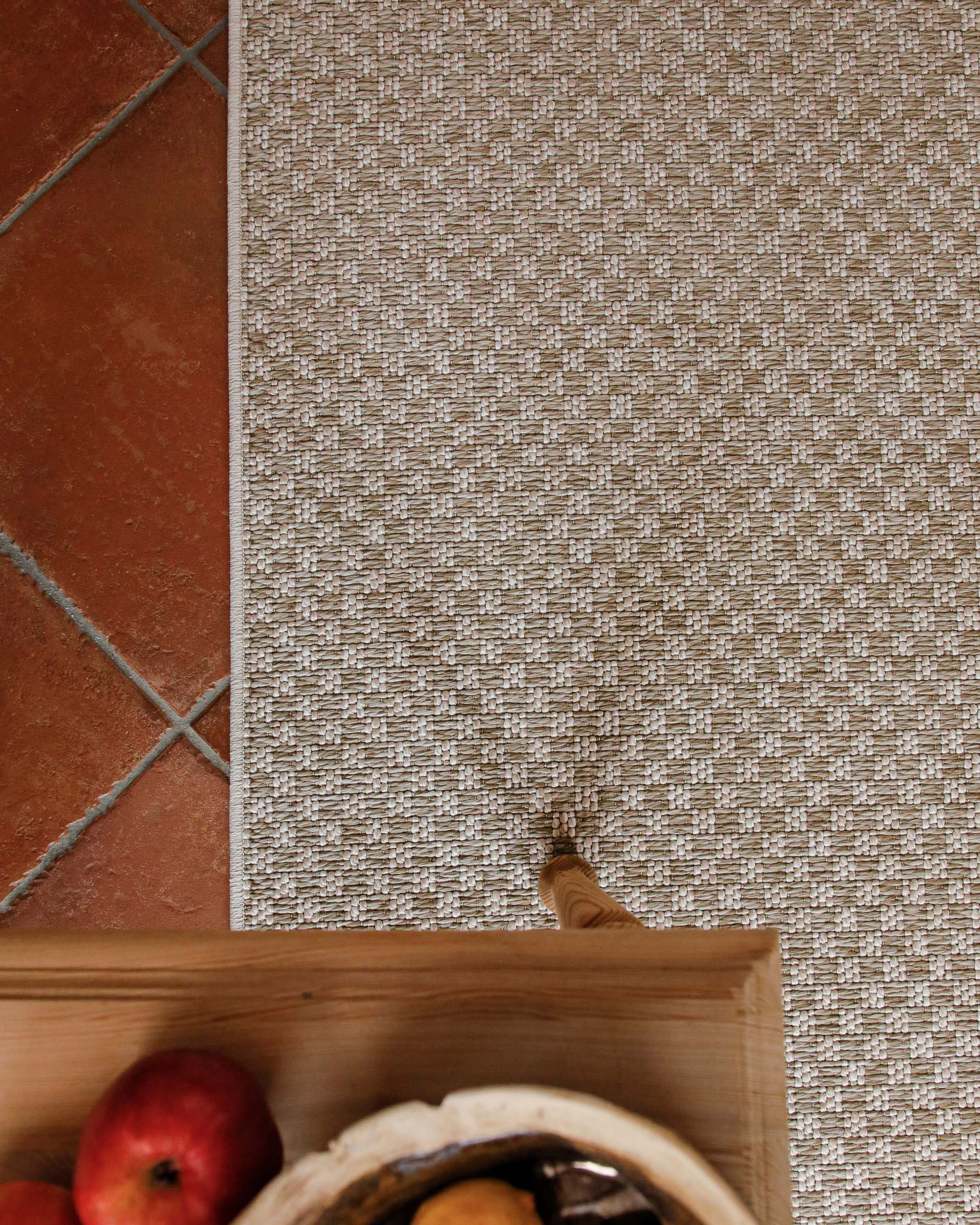 Wecon home Chemin de table »Miami South Beach« Rectangulaire 5 mm Höhe In- & Outdoor Teppich, wetterfest, kariert, Balkon, pflegeleicht