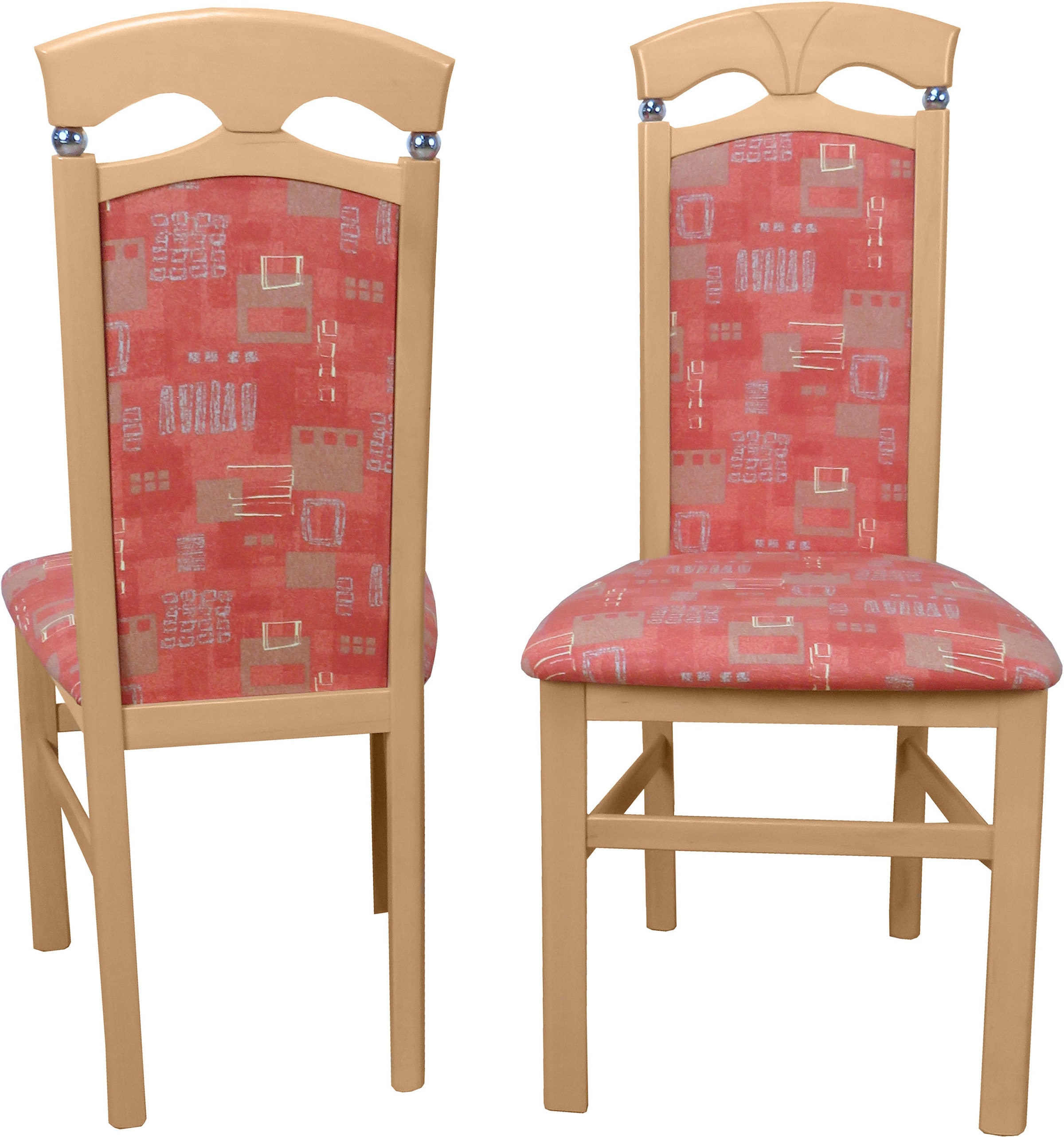 HOFMANN LIVING AND MORE Ensemble de salle à manger »Anthony« Spar-Set, 1 Tisch, 2 Stühle, 3 cuis tlg. Stuhlgestell und Tischbeine aus Massivholz, Tisch mit 2 Ansteckplatten