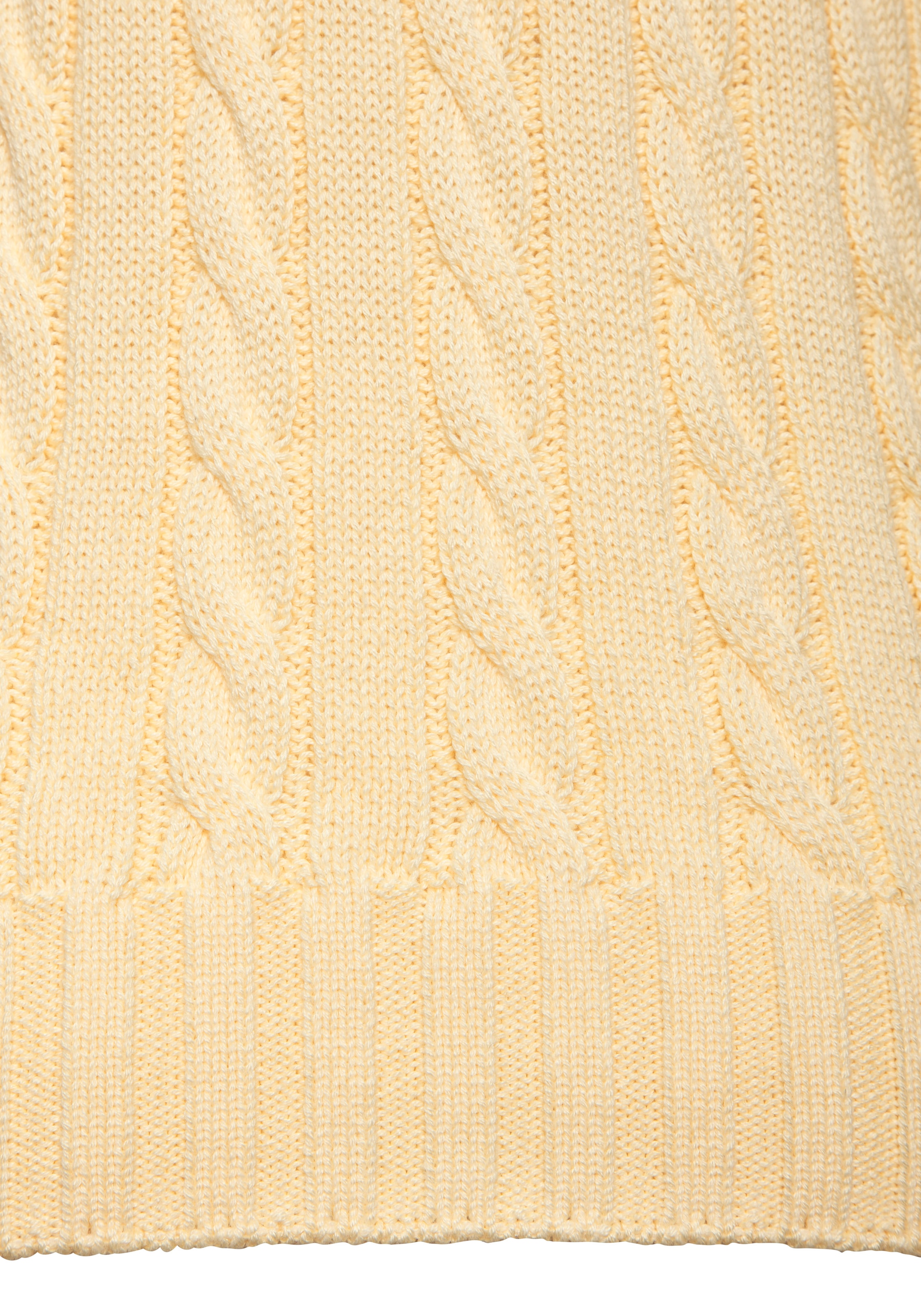 LASCANA Pull col V mit Zopfstrickmuster