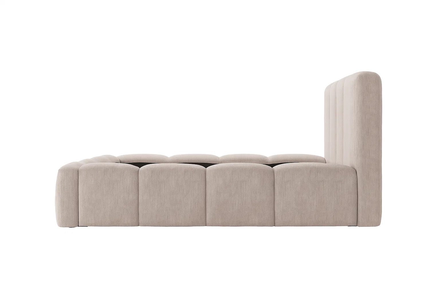 Home affaire Lit rembourré »LHUBERT wahlweise mit/ohne Bettkasten, Breite Liegefläche 160/180 cm« Stauraumbett, Doppelbet mit Kopfteil, ohne Matratze