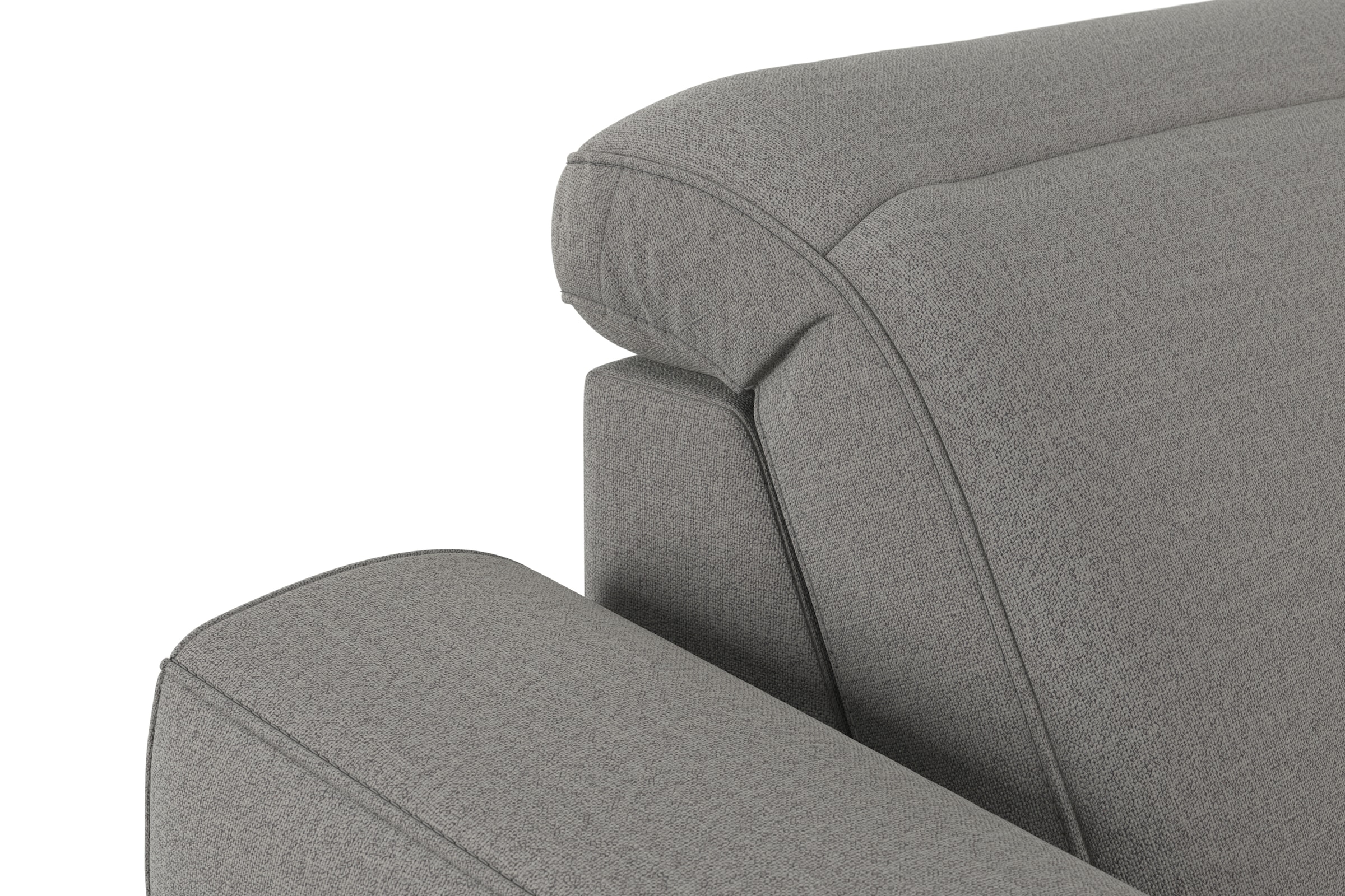 sit&more Canapé d'angle »Dundee L-Form« mit Federkern und Massivholzfüssen, wahlweise mit Kopfteilverstellung