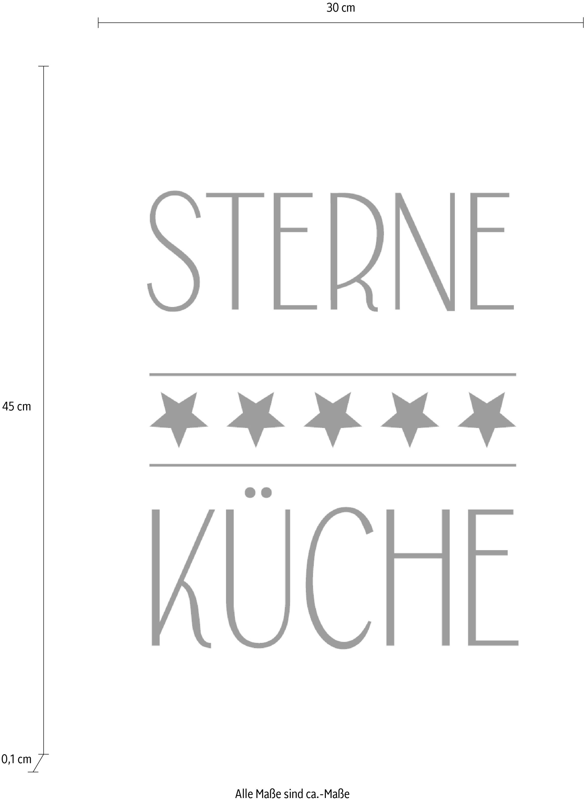 queence Wanddekoobjekt »5 STERNE KÜCHE« Stahlschild, Blechschild, Spruch, Witzig, Wanddeko, retro, 20x30cm